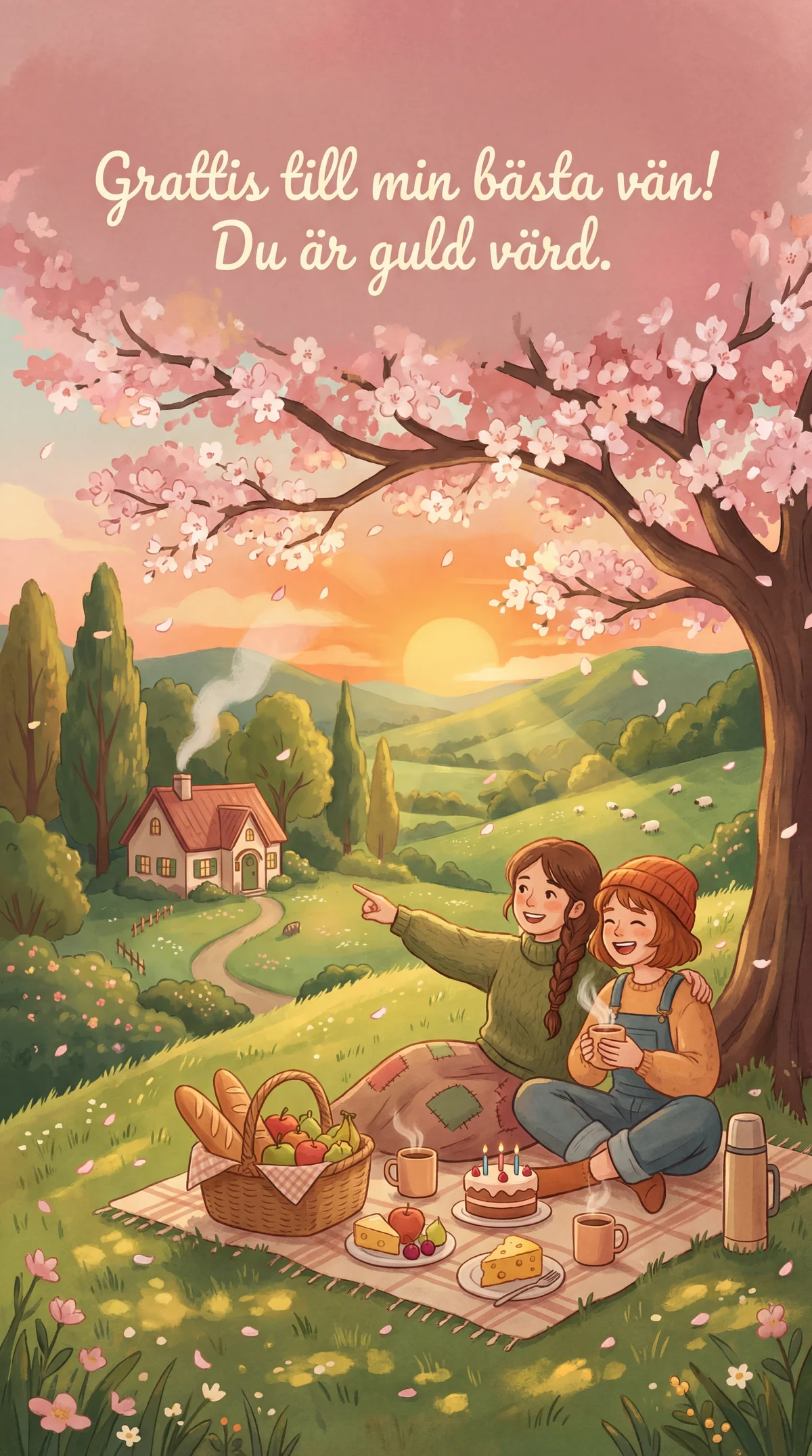 grattis på födelsedagen till bästa vännen