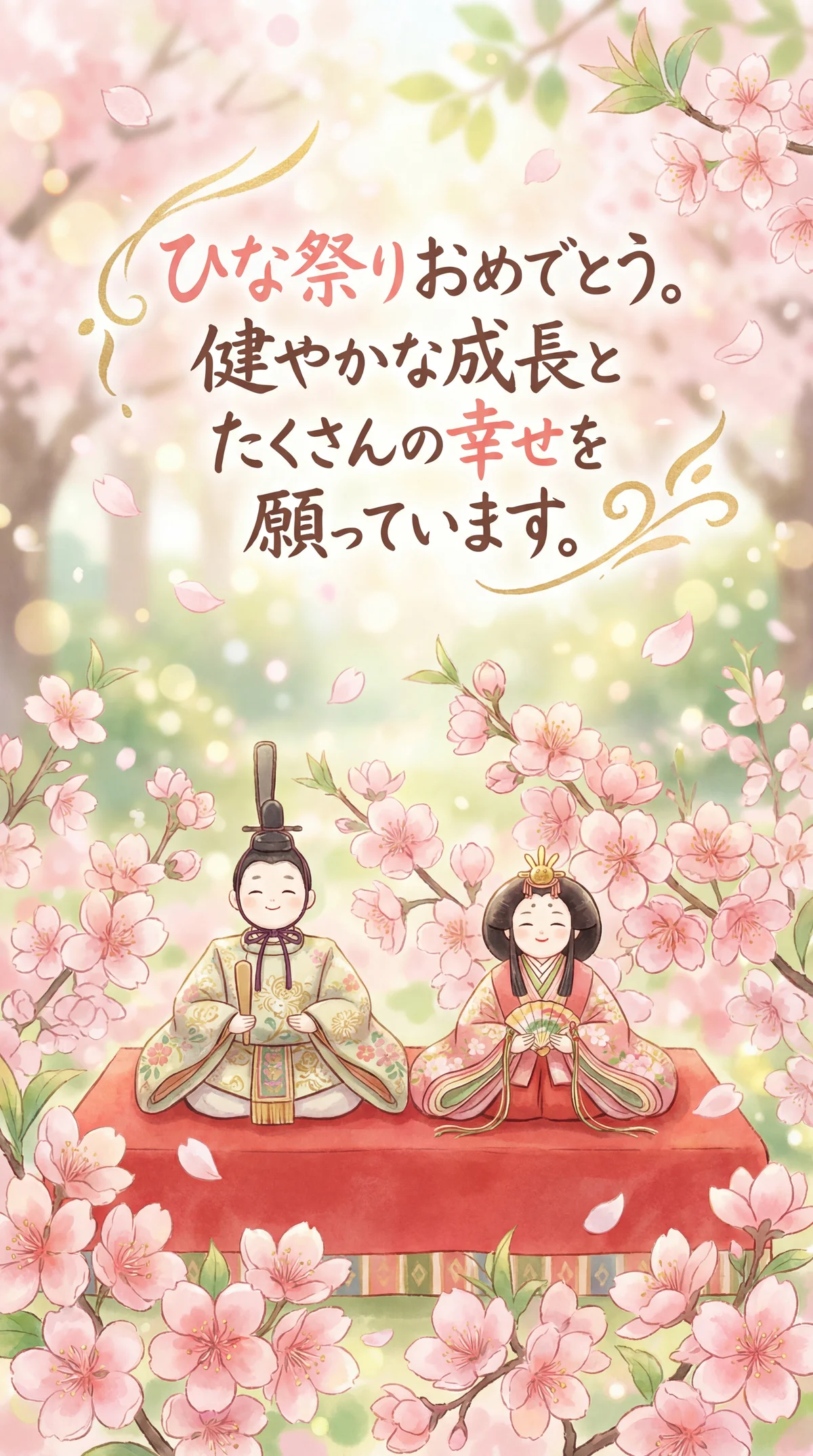 ひな祭りおめでとう！大切な女の子へ心温まるメッセージカード