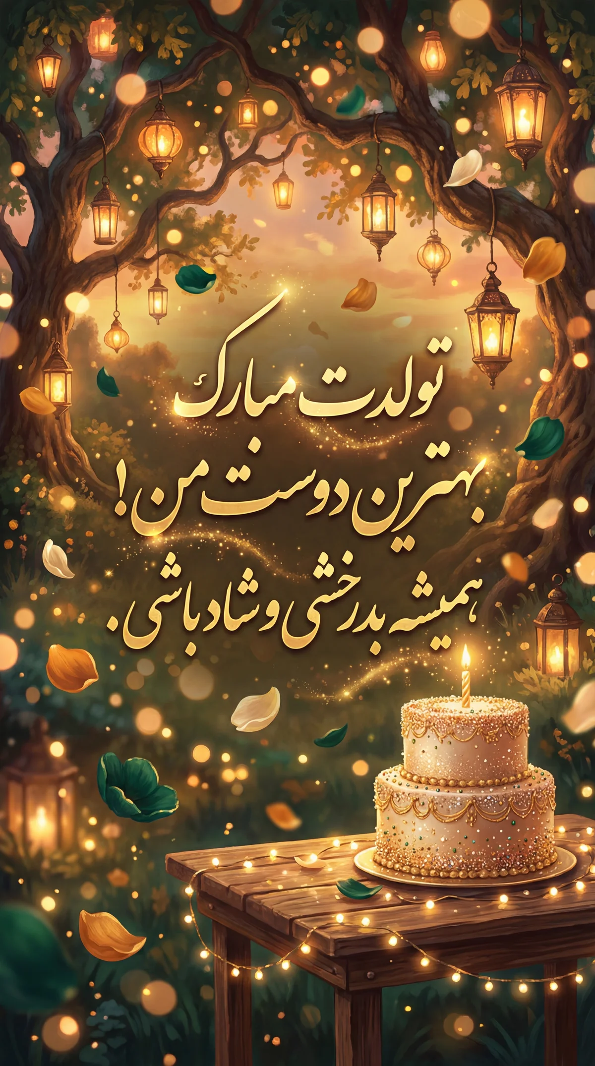 کارت تبریک تولد دوست عزیزم