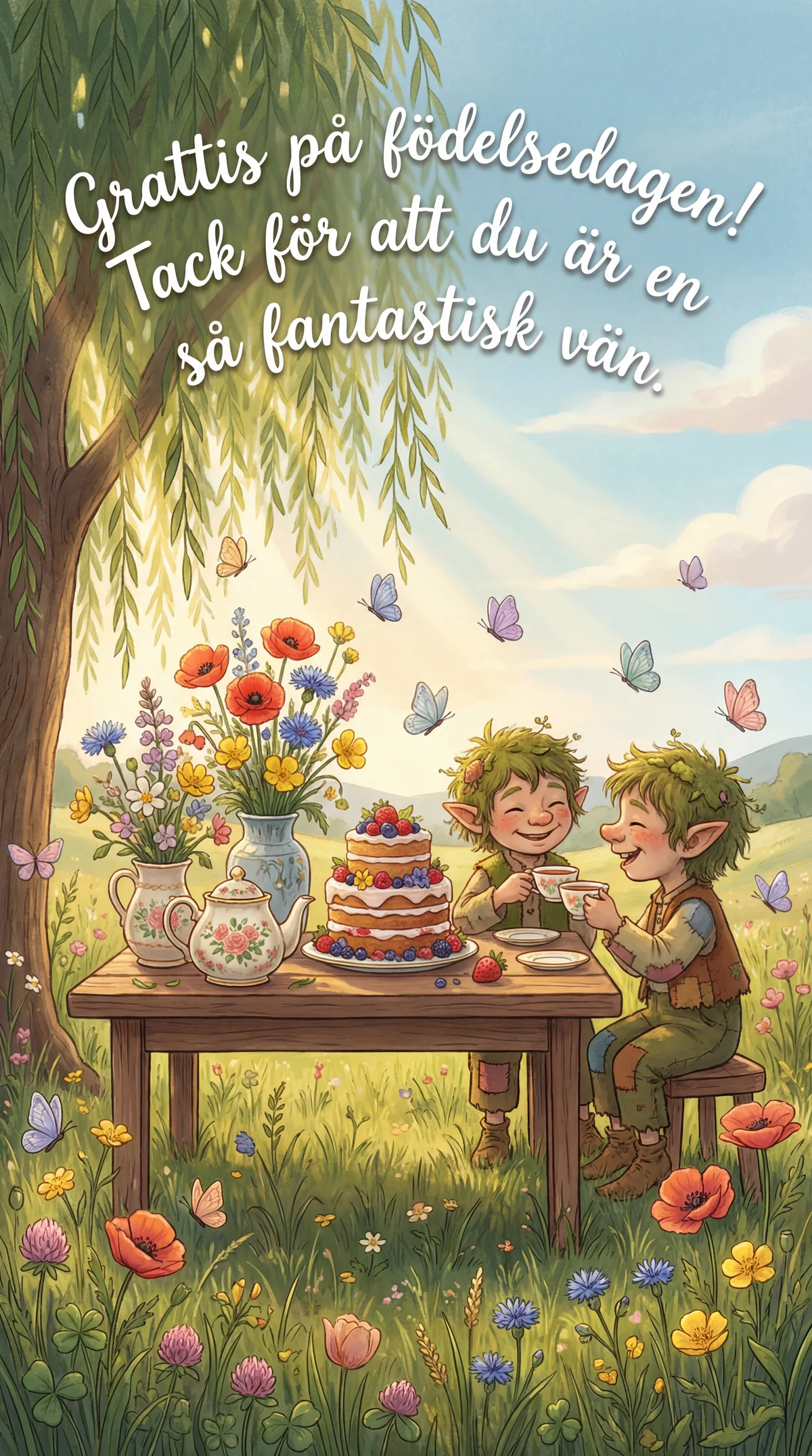 grattis på födelsedagen till en vän