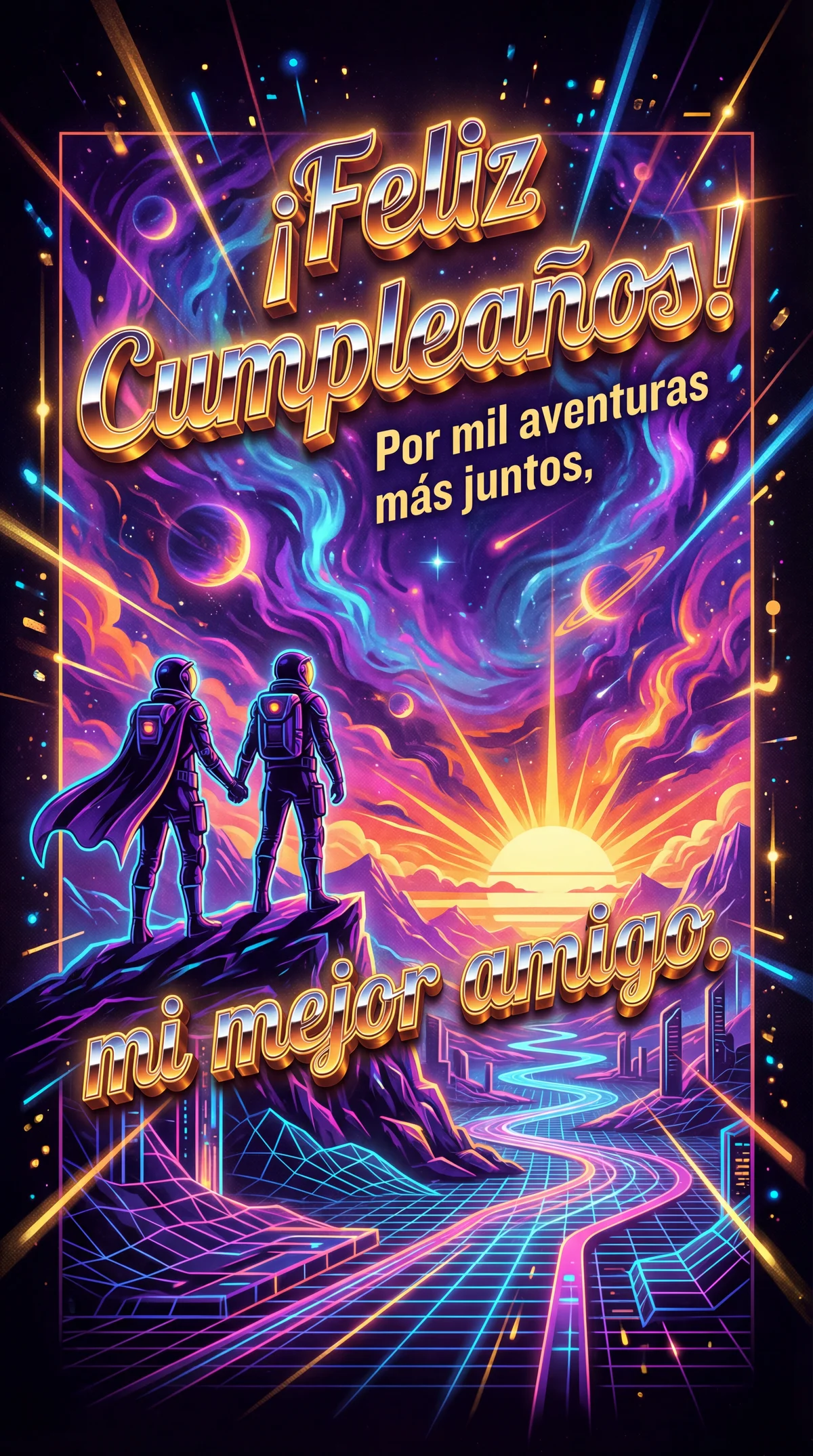 tarjeta de feliz cumpleaños para mi mejor amigo