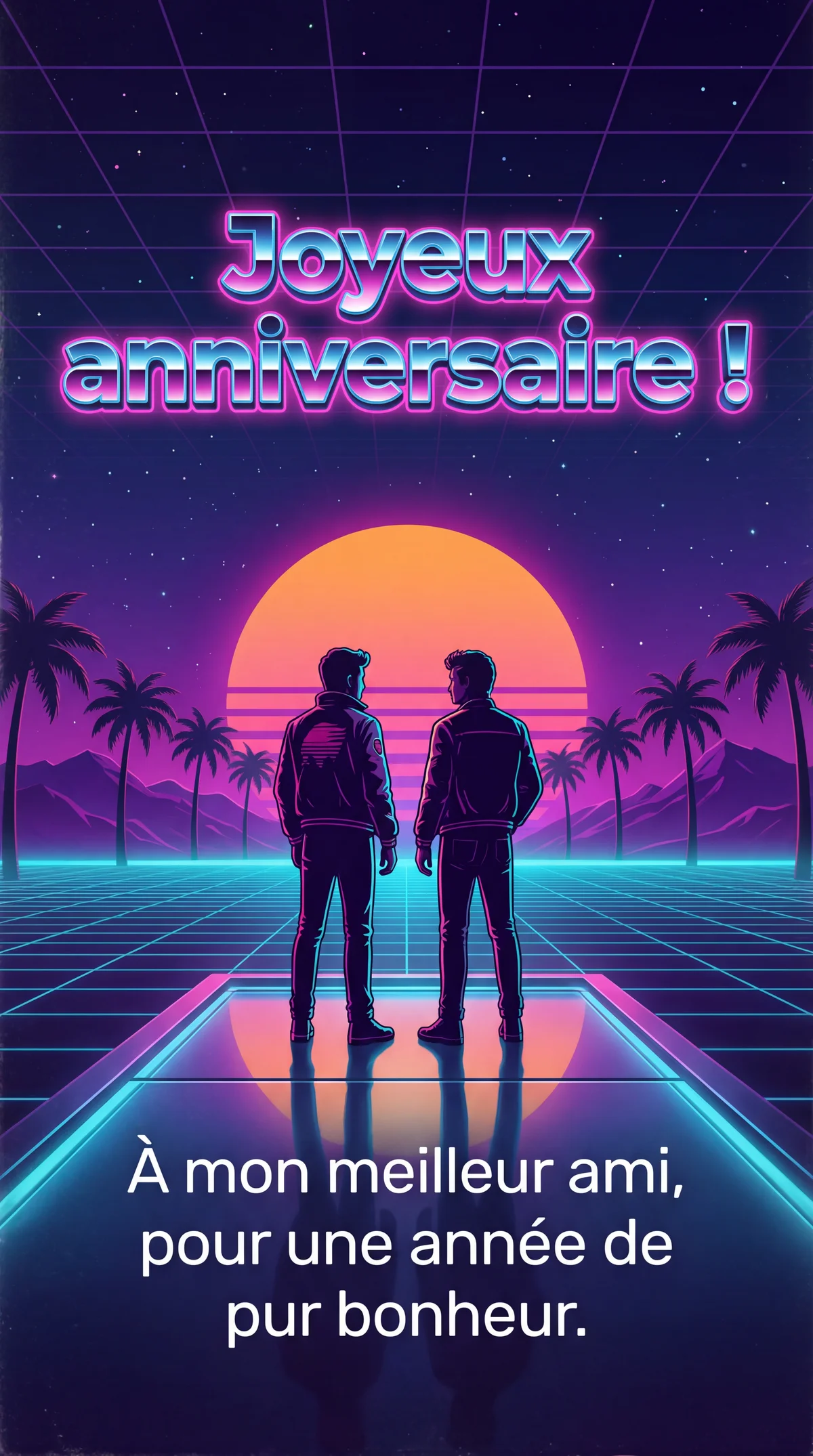 Joyeux anniversaire à mon meilleur ami, beaucoup de bonheur ...