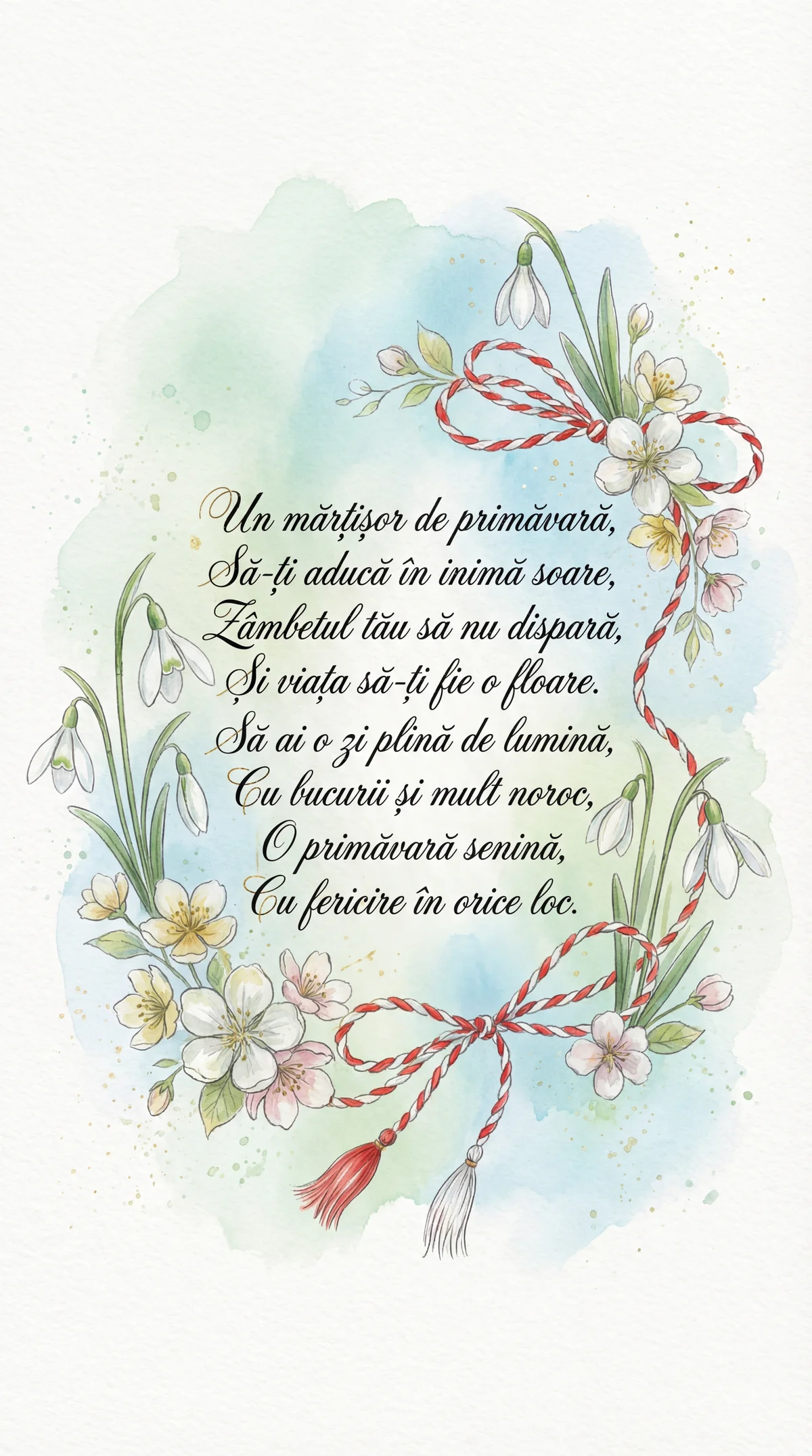 Urări de Mărțișor pentru o colegă dragă