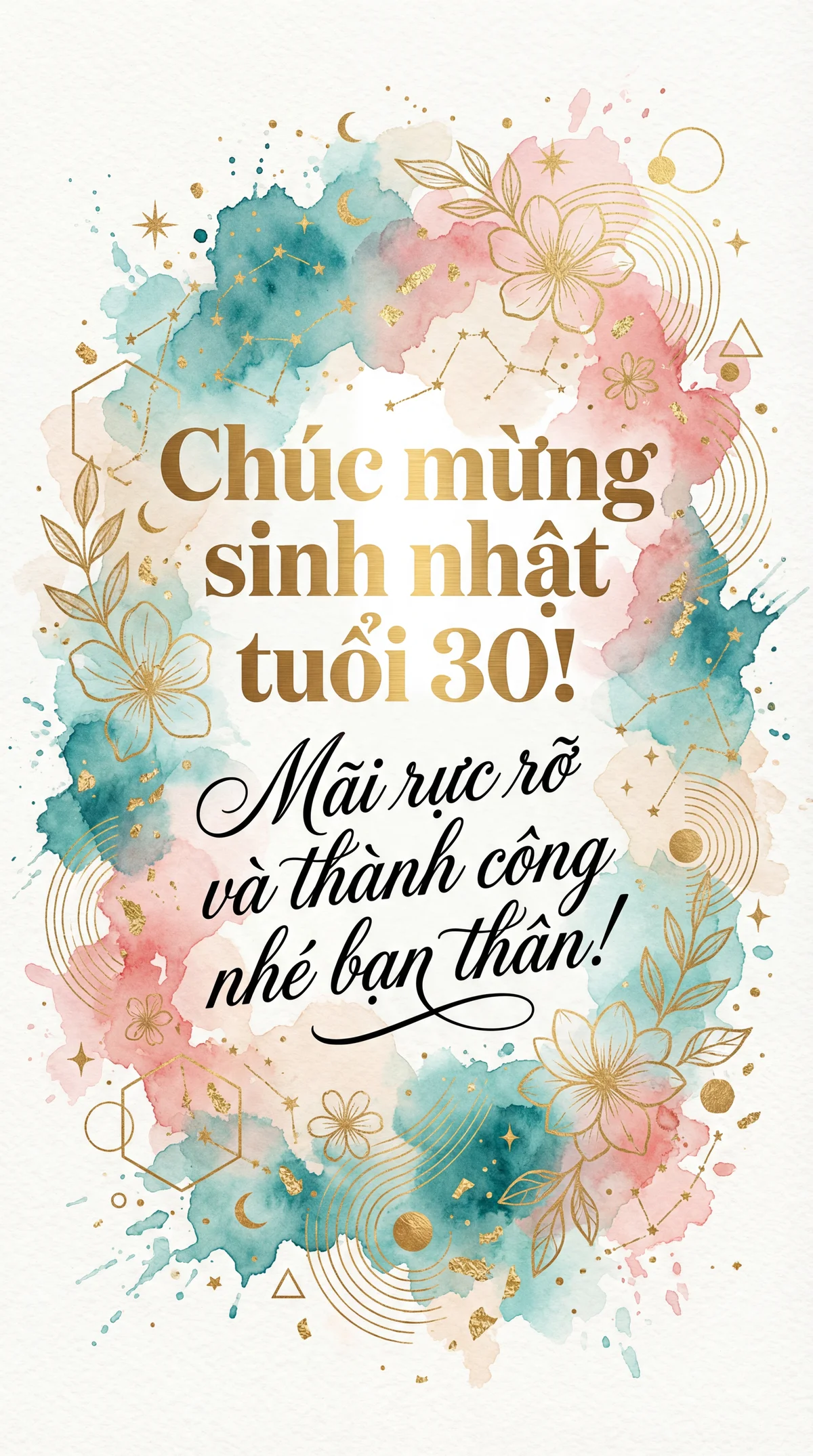 Lời chúc mừng sinh nhật tuổi 30 cho bạn thân