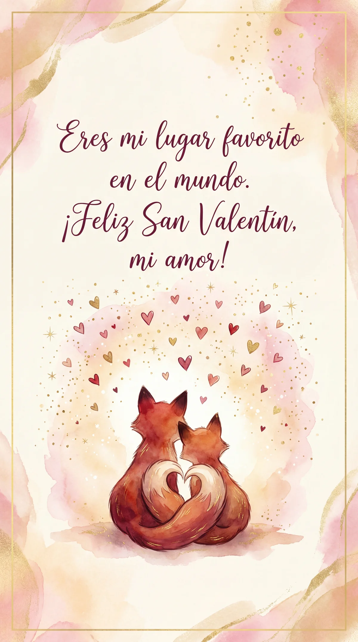 Tarjeta para mi amor en San Valentín
