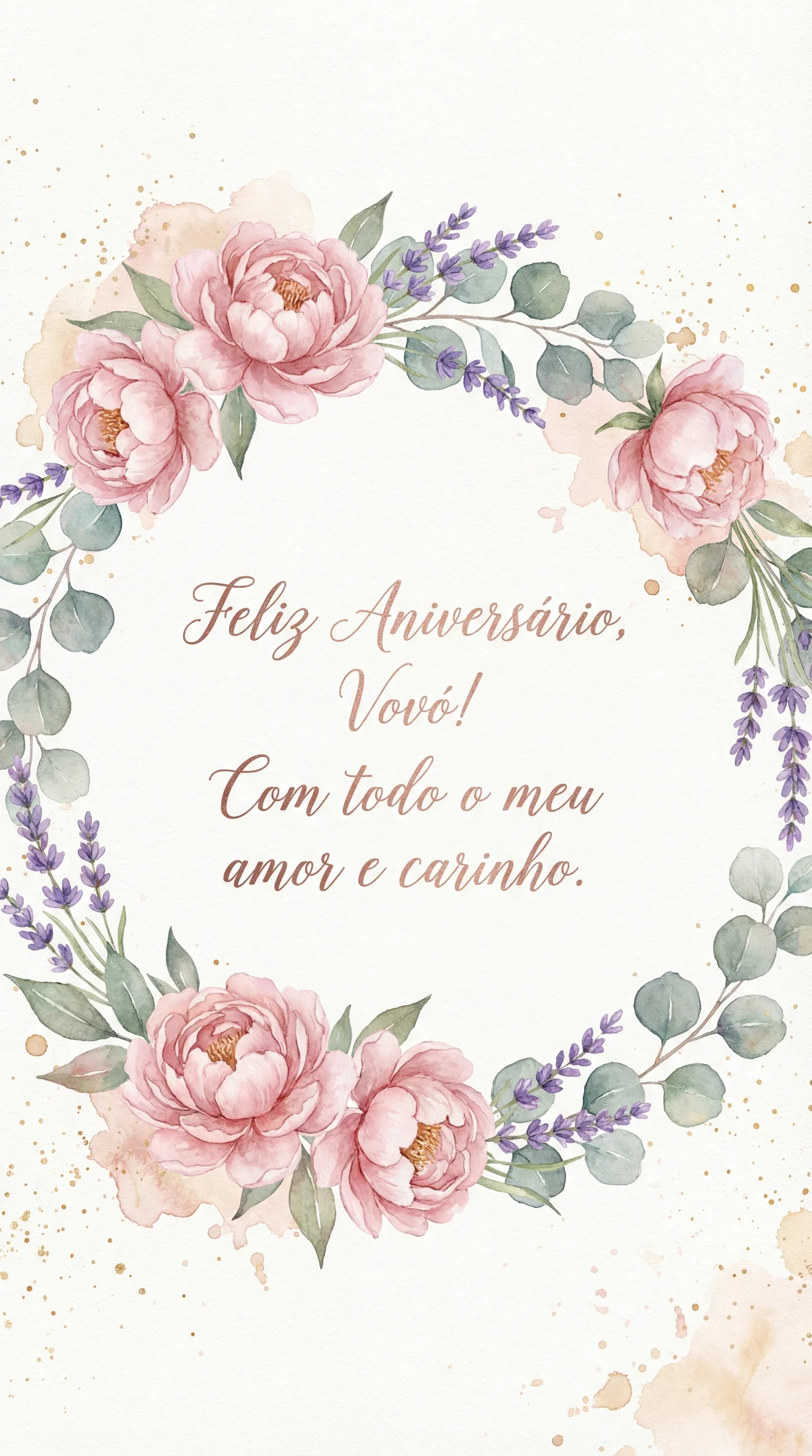 cartão de aniversário para minha avó querida