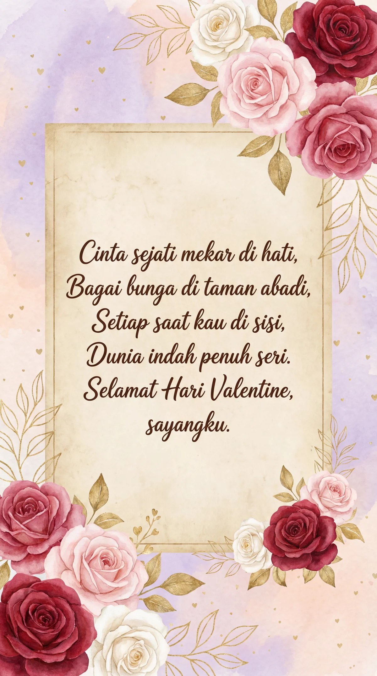 Kad ucapan Hari Valentine untuk orang tersayang