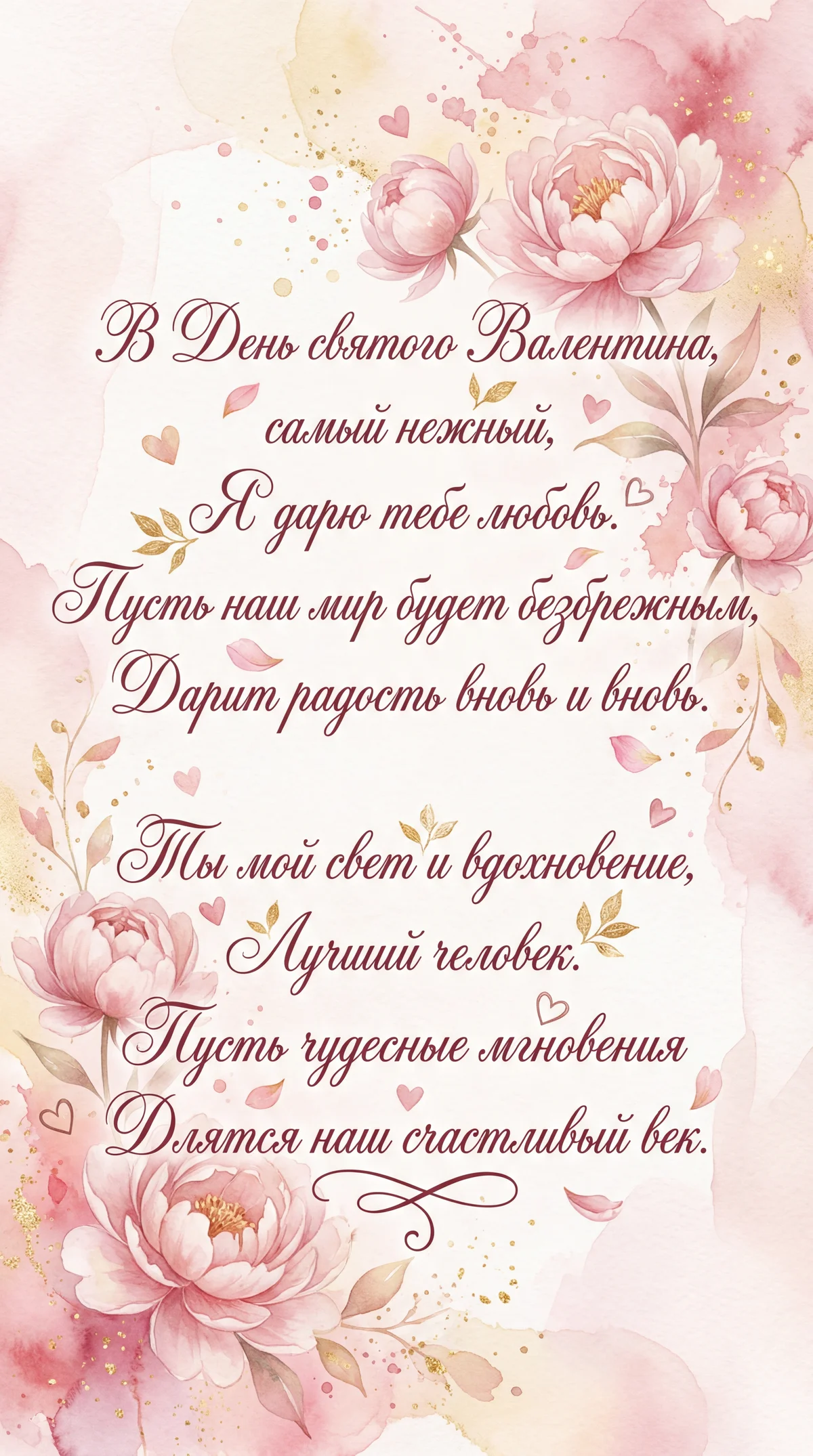 Открытка любимому на День всех влюблённых