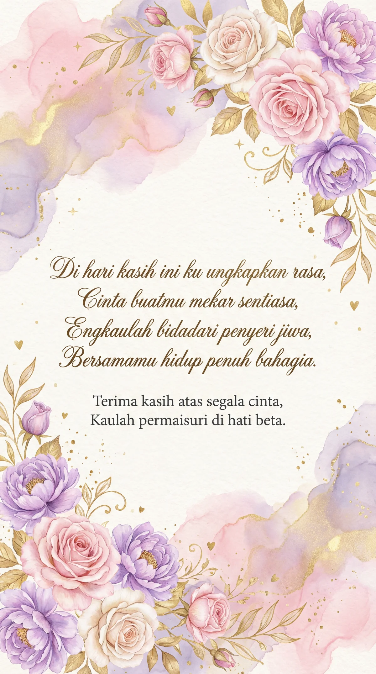 ucapan hari kekasih untuk isteri tercinta