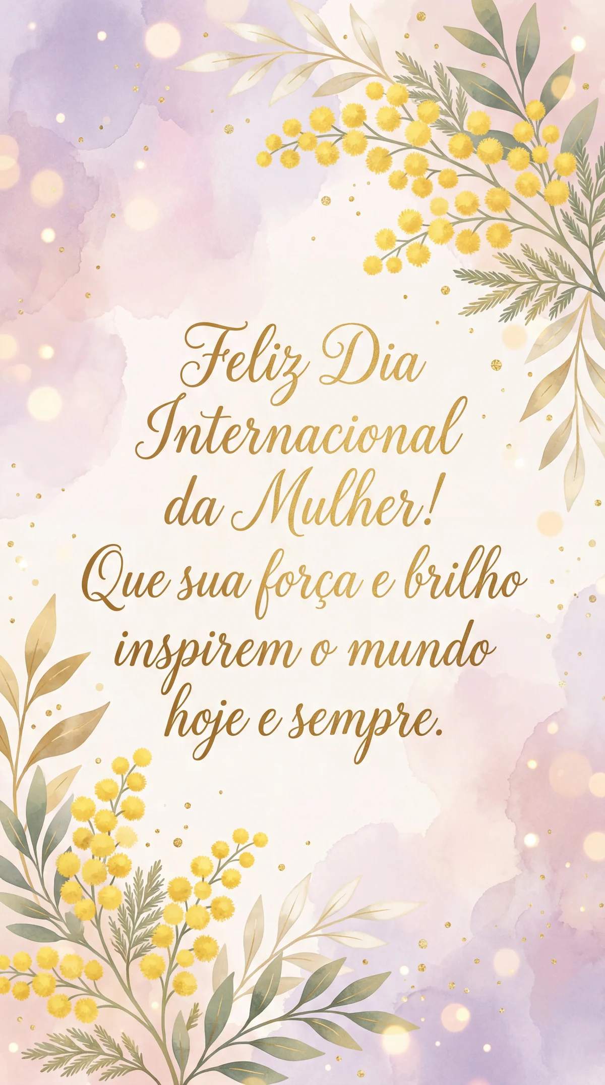 mensagem para o Dia Internacional da Mulher