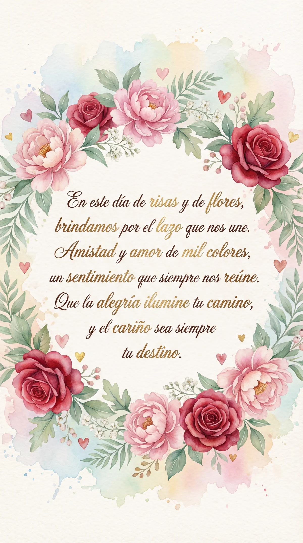 mensaje para tarjeta del Día del Amor y la Amistad