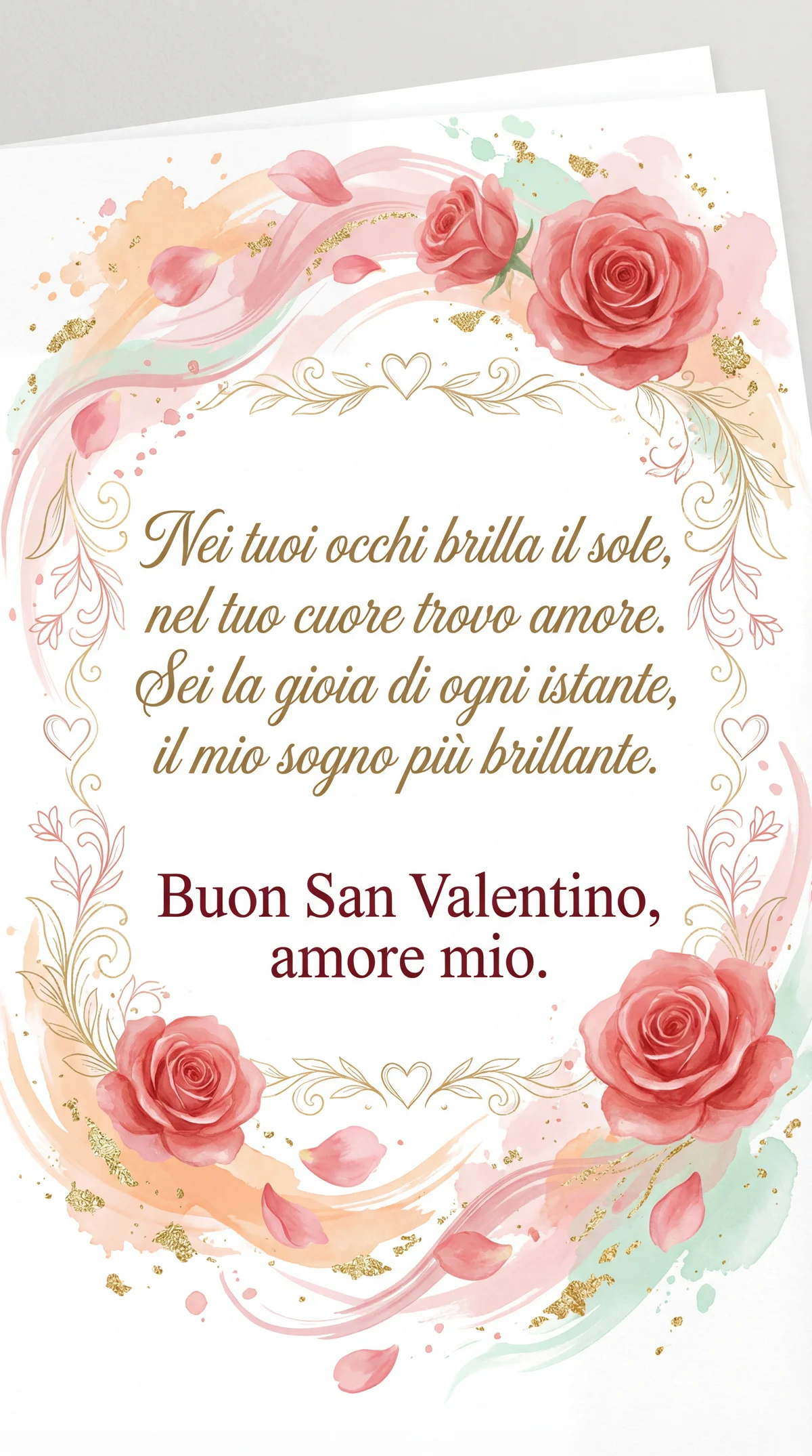 biglietto auguri San Valentino per lei