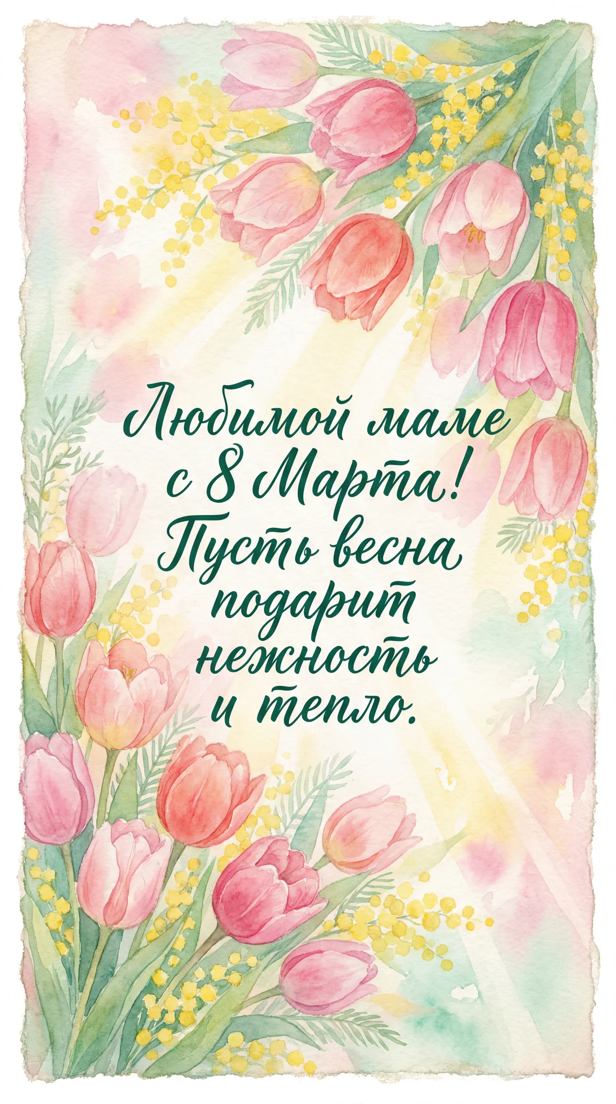 открытка с 8 марта для мамы