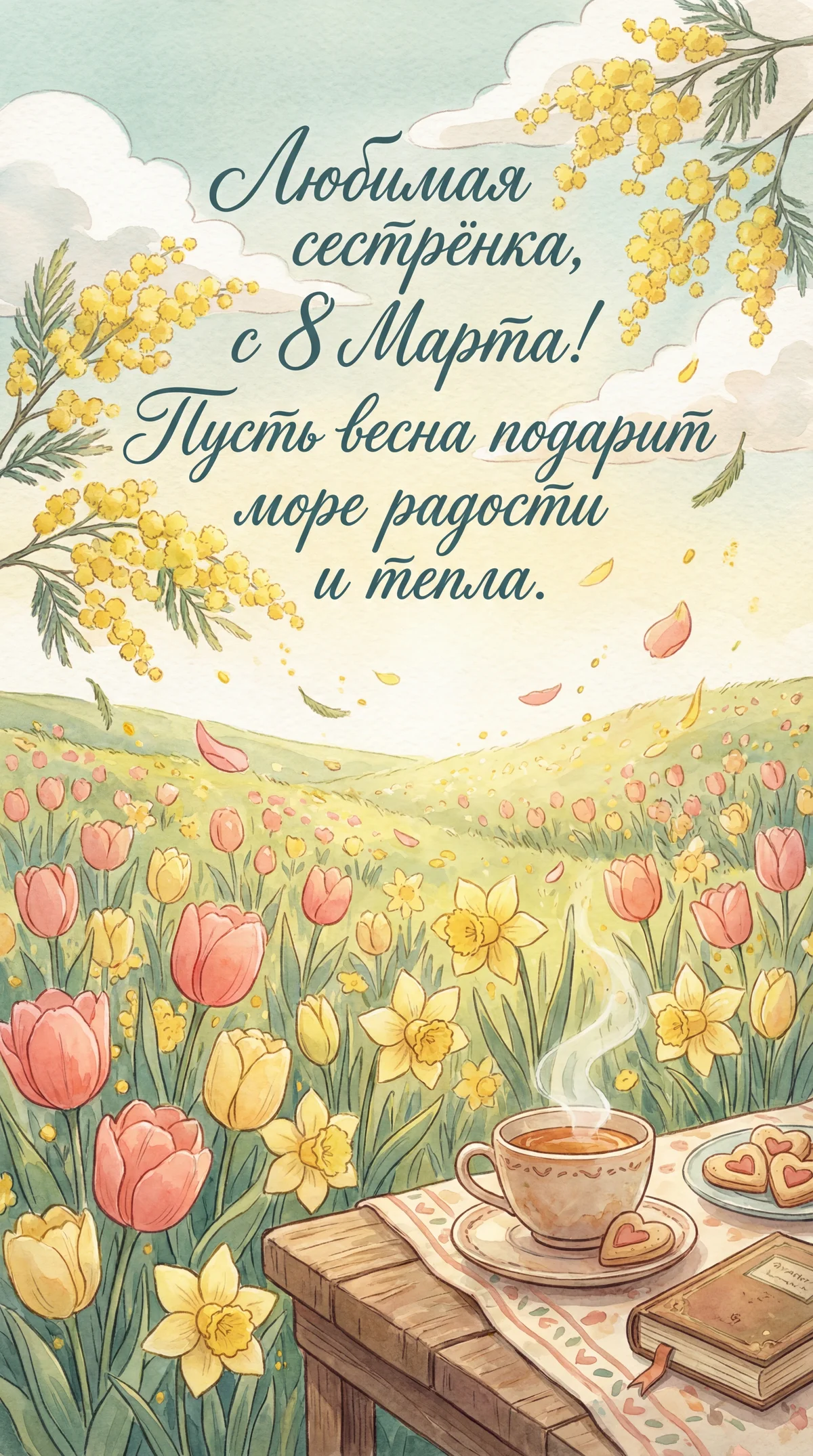 поздравление с 8 марта для сестры