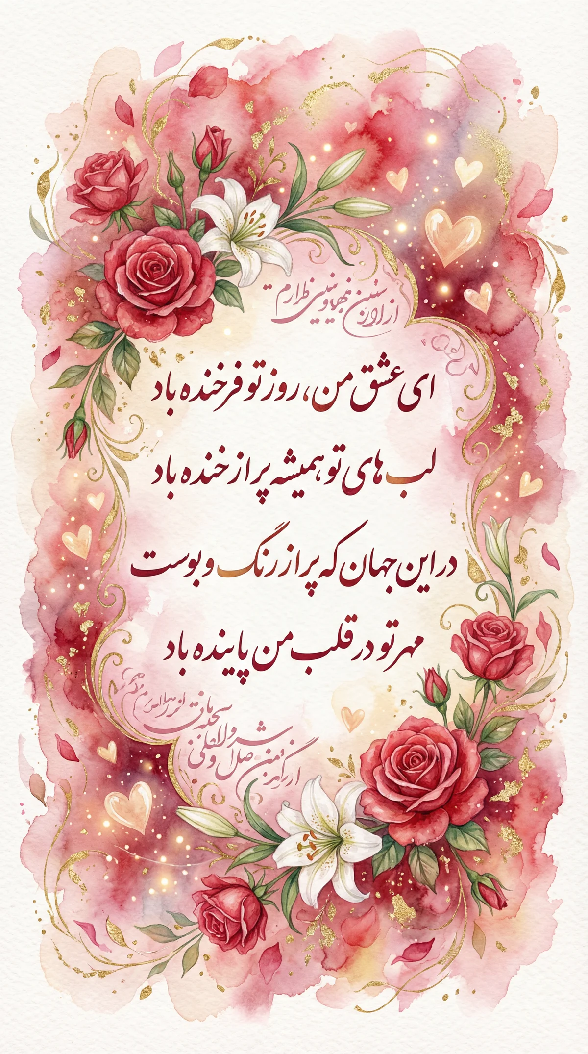 کارت تبریک روز ولنتاین برای عشق زندگیم