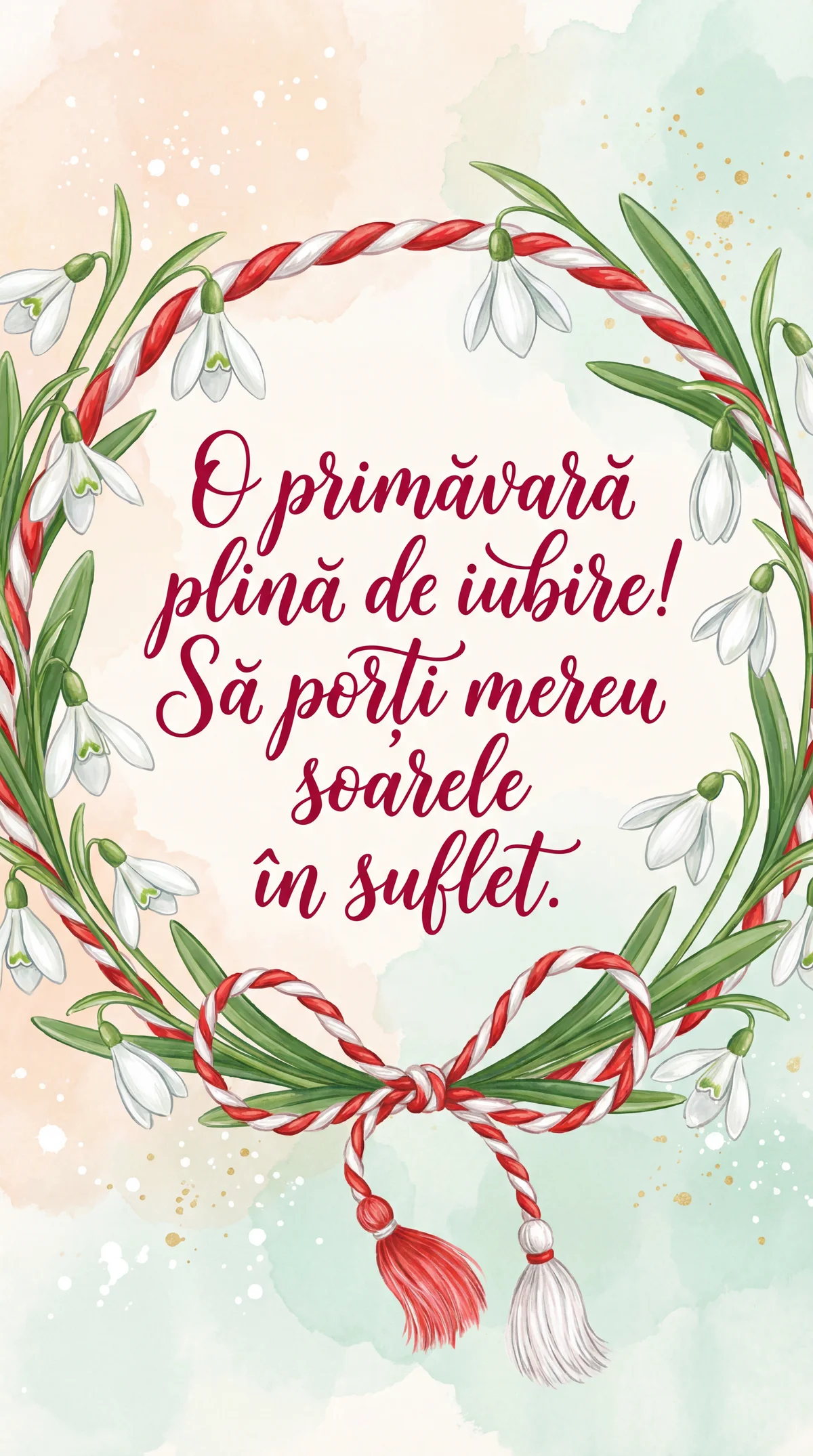 felicitare de Mărțișor pentru o persoană dragă