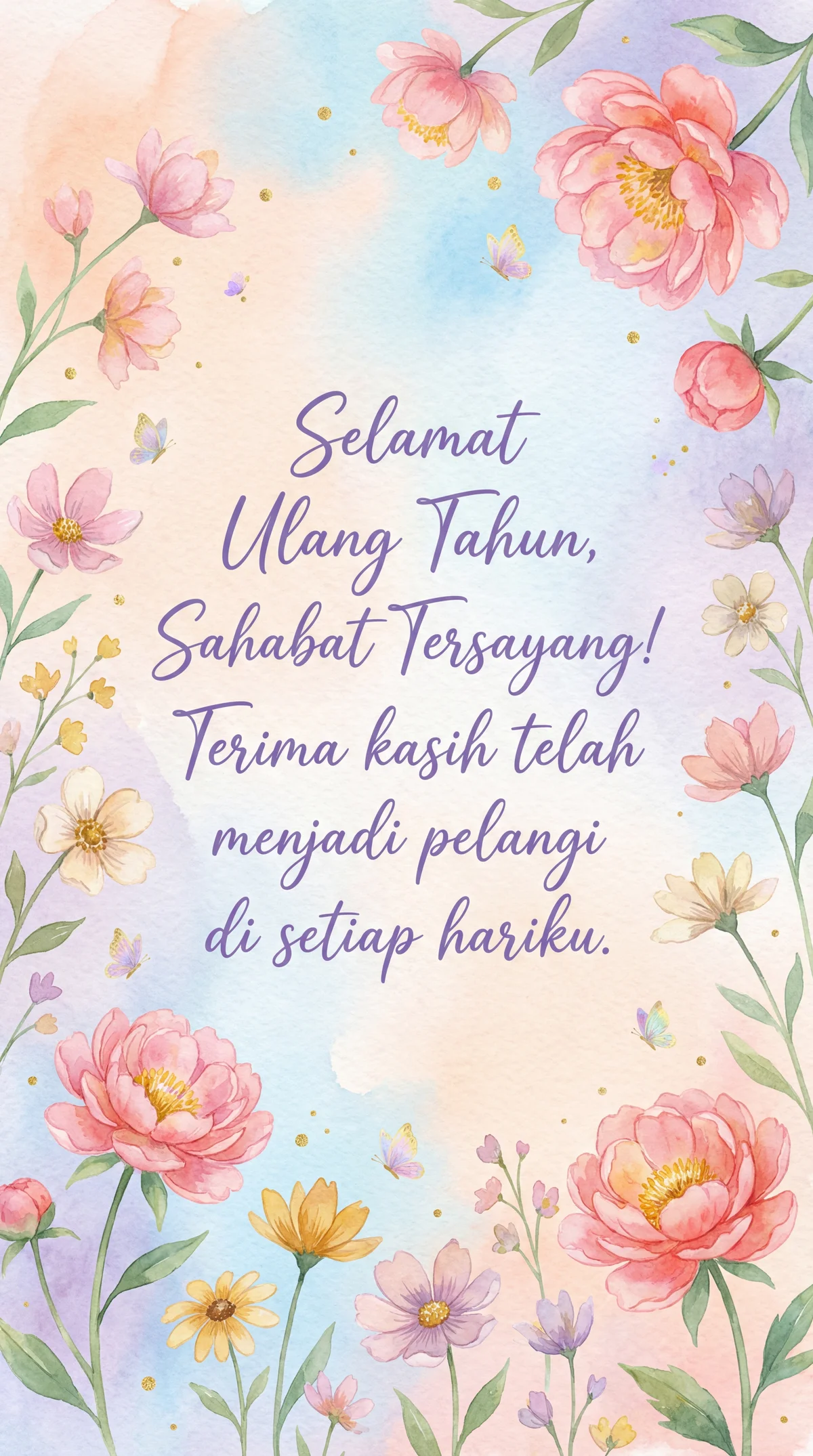 ucapan selamat ulang tahun untuk sahabat tersayang