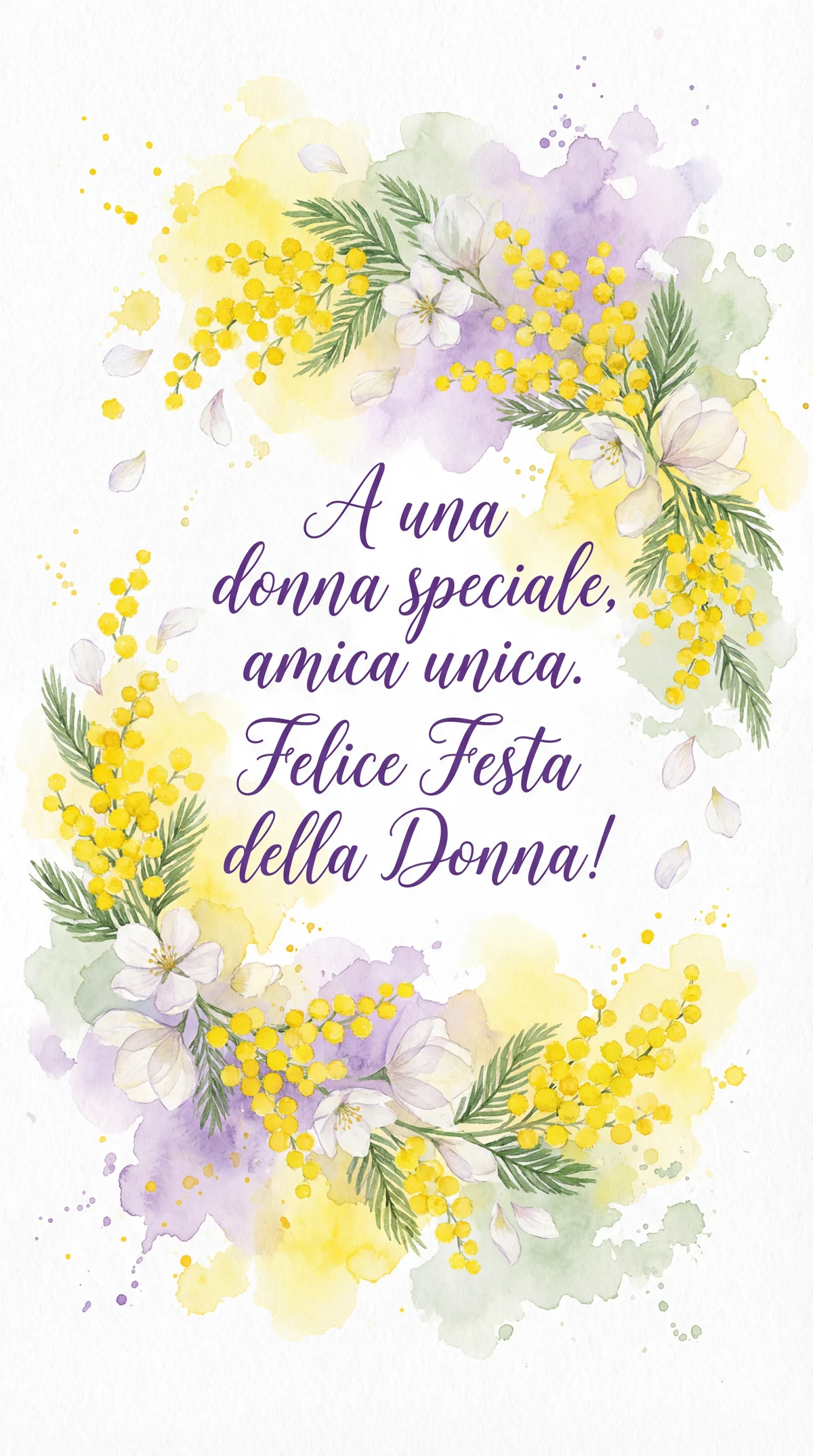 Biglietto d'auguri per la Festa della Donna per un'amica spe...