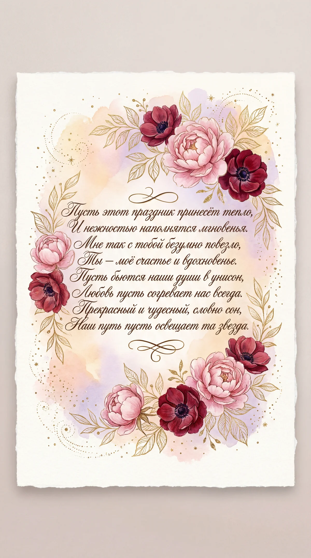 поздравление любимому с Днем святого Валентина