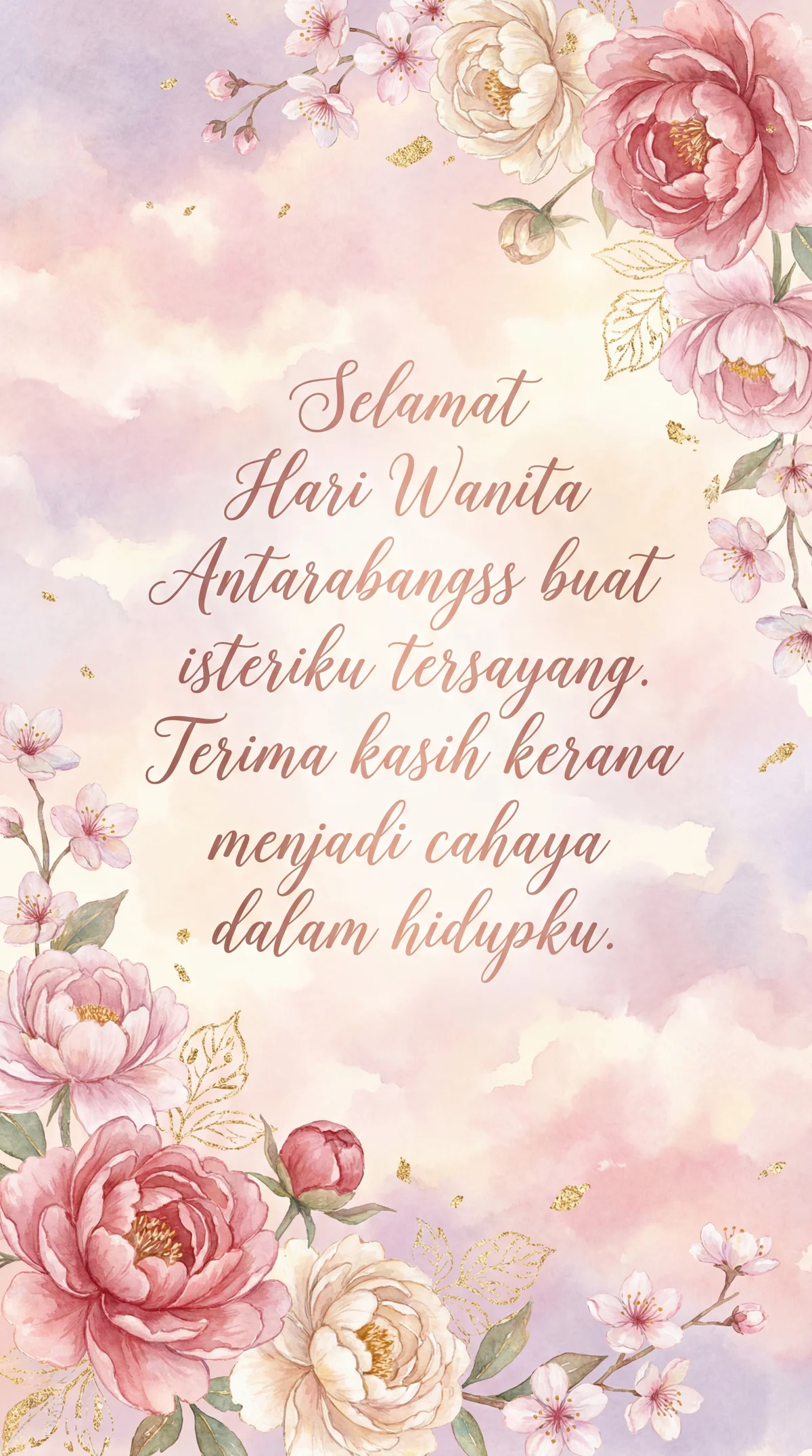 Ucapan Hari Wanita Antarabangsa untuk isteri tersayang