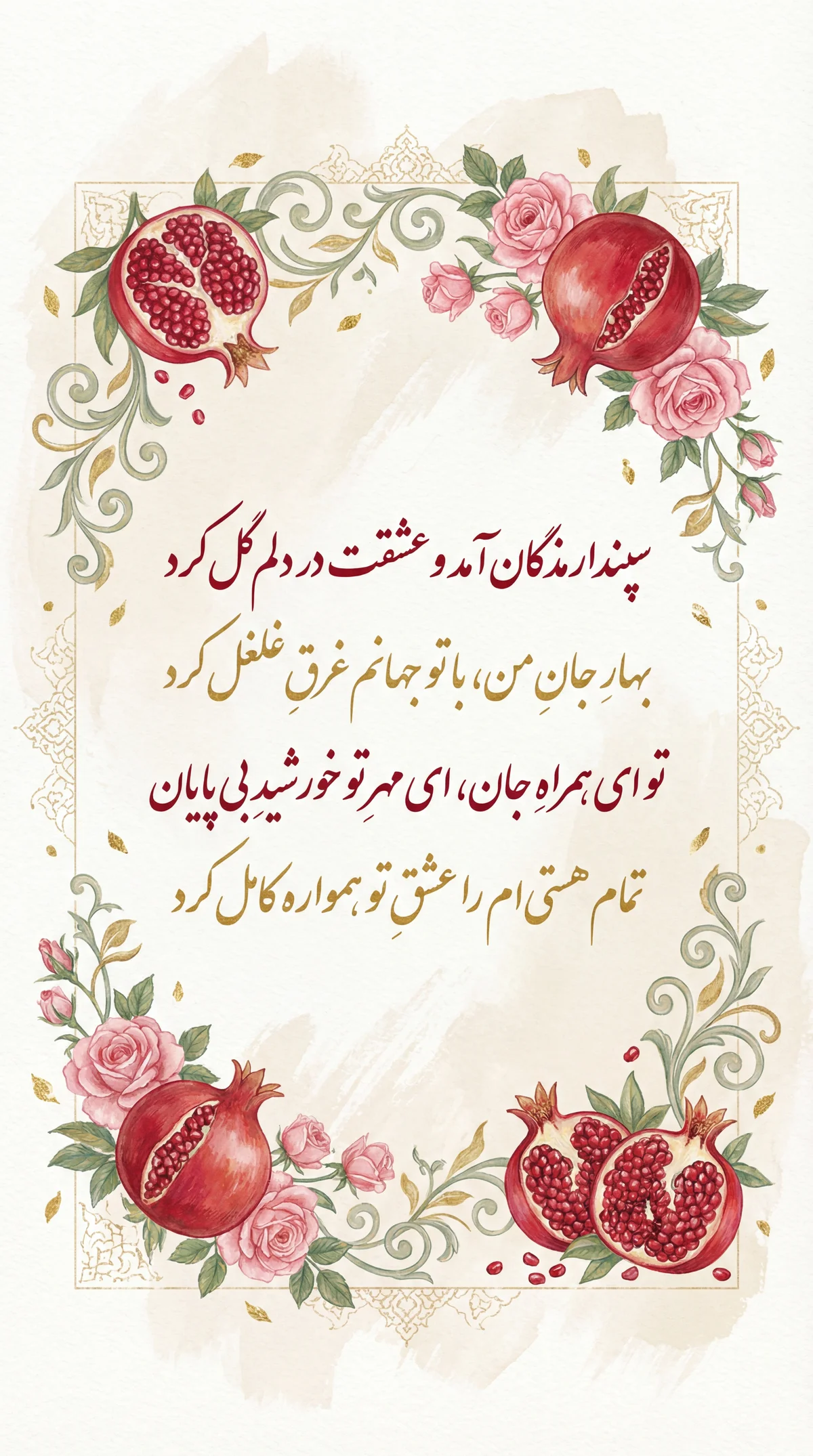 کارت تبریک سپندارمذگان برای همسر عزیزم