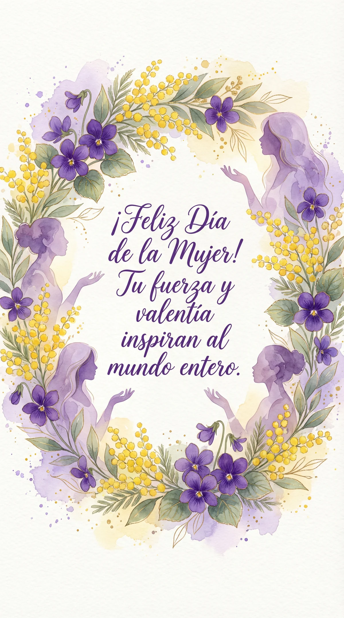 Tarjeta para el Día Internacional de la Mujer