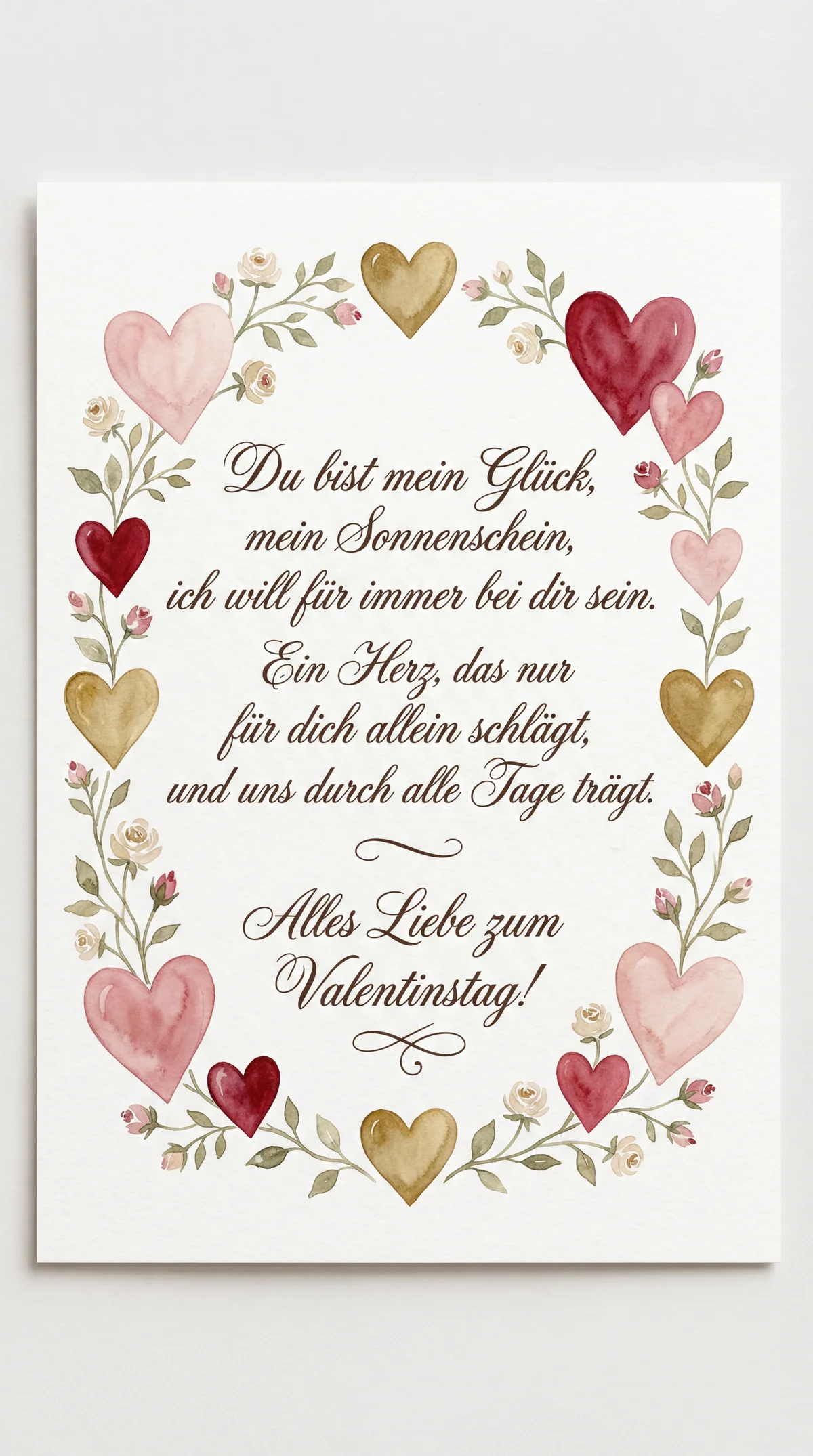 Valentinstag Grußkarte für meinen Schatz