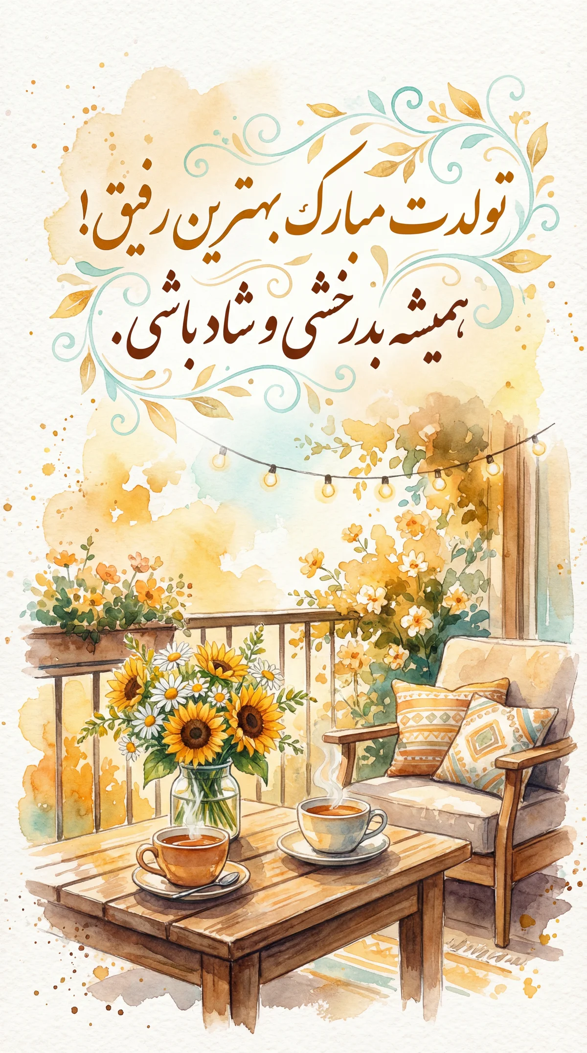 کارت تبریک تولد برای بهترین دوست