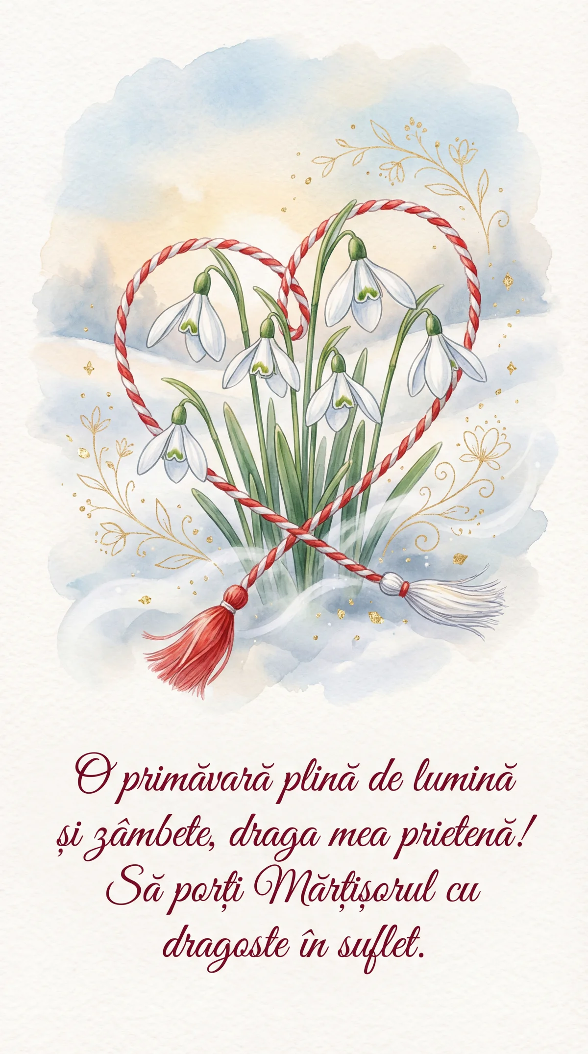 Urări de Mărțișor pentru o prietenă dragă