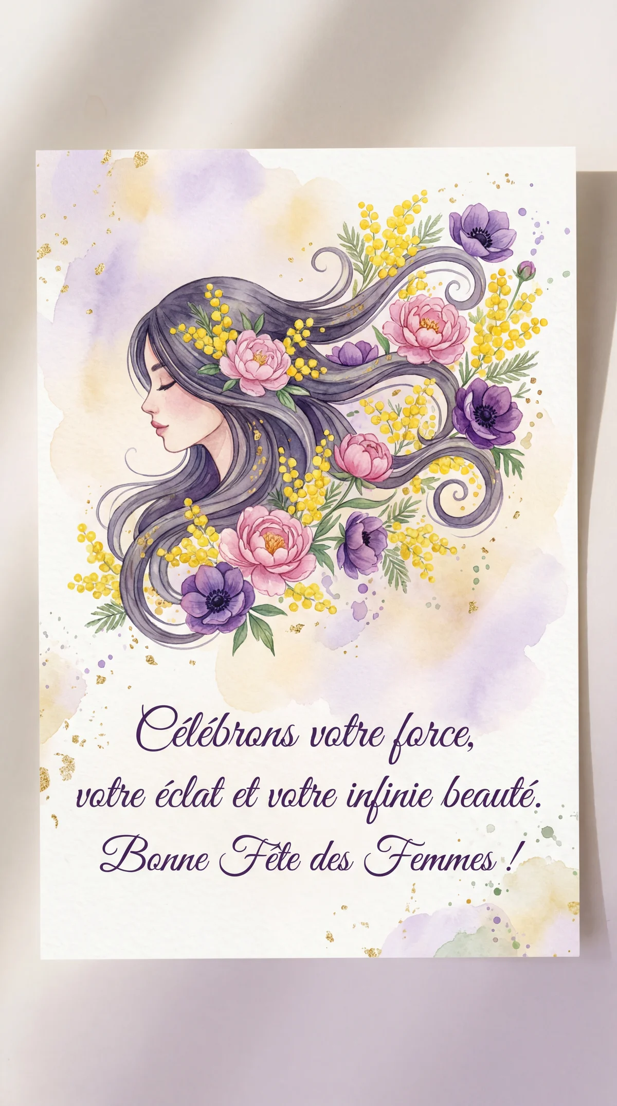 Carte de vœux pour la Journée Internationale des Femmes
