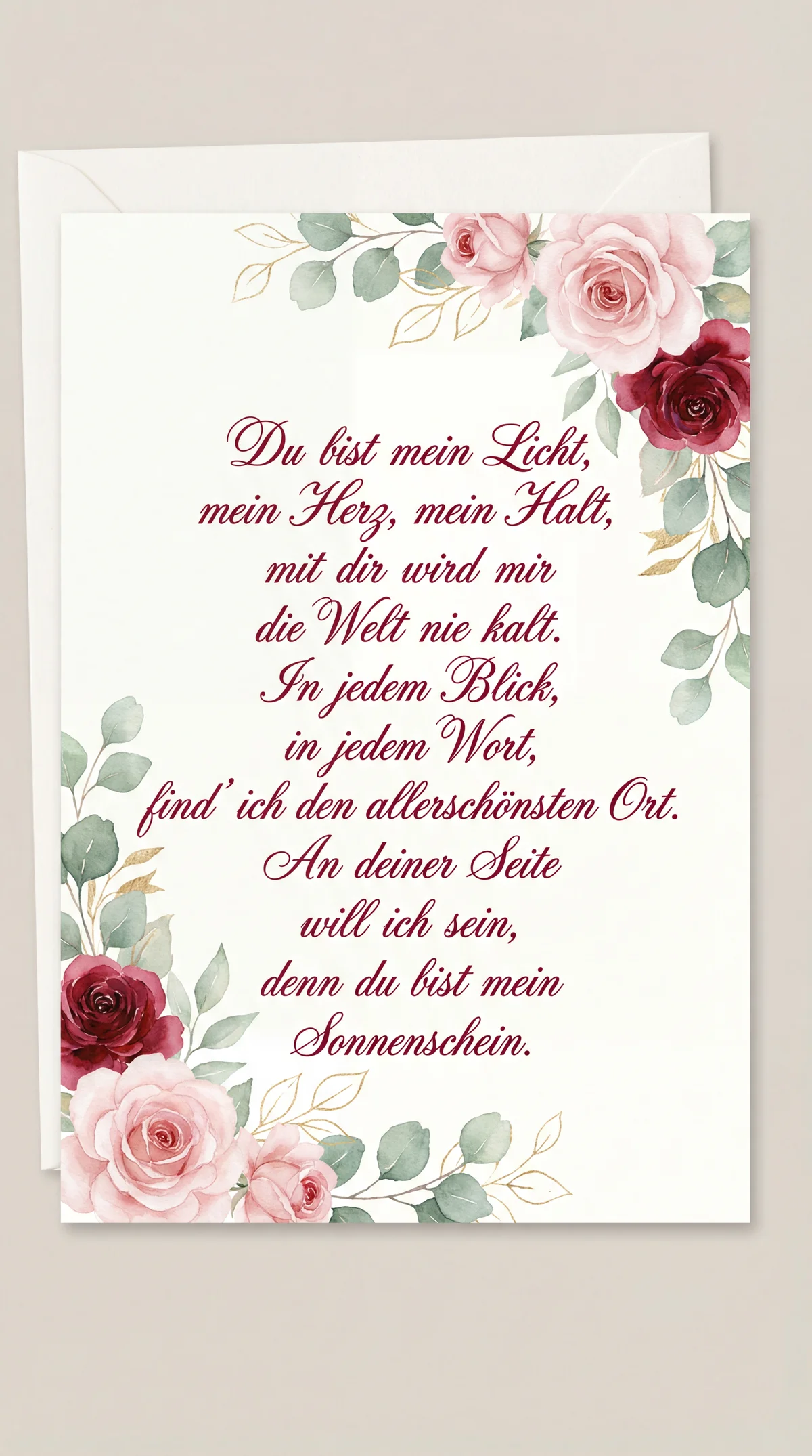 Romantische Valentinsbotschaft für meinen Partner