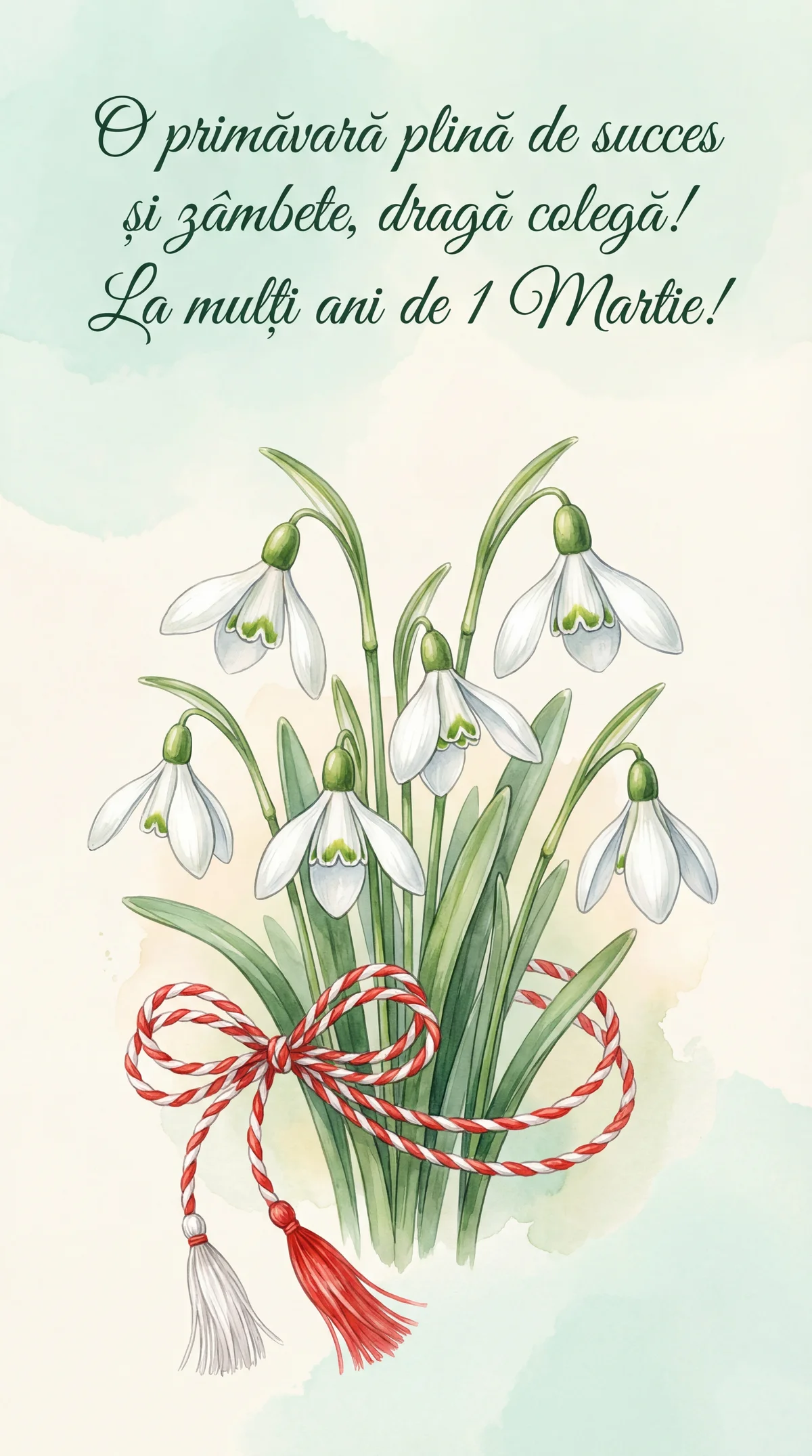 Urări de Mărțișor pentru o colegă de muncă