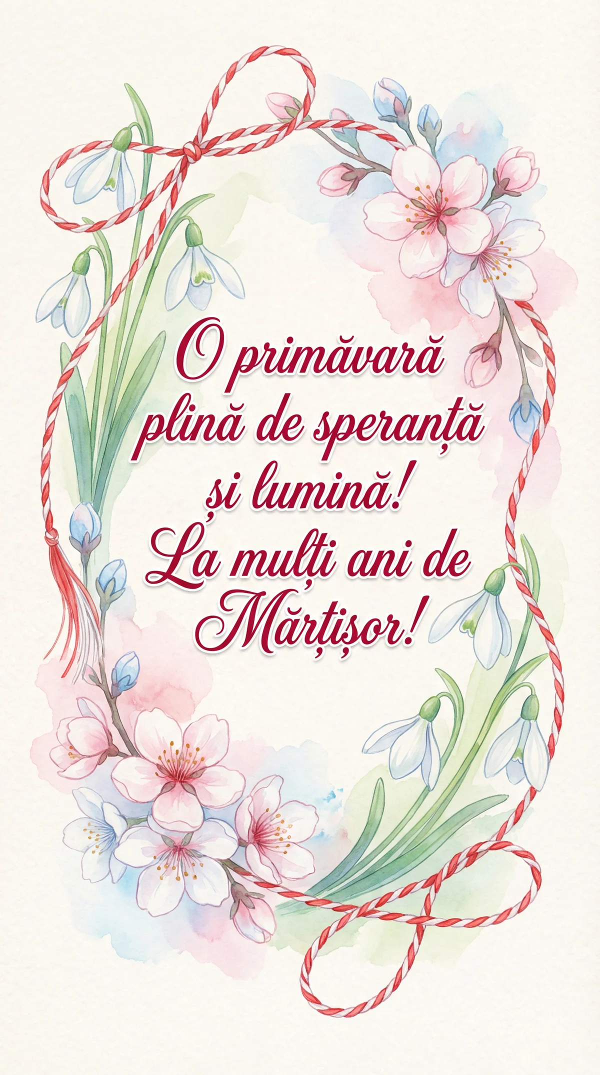 Urări de Mărțișor pentru o primăvară plină de speranță