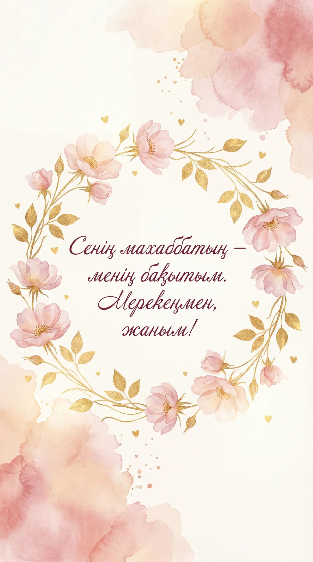 сүйіктіме Валентин күніне арналған құттықтау