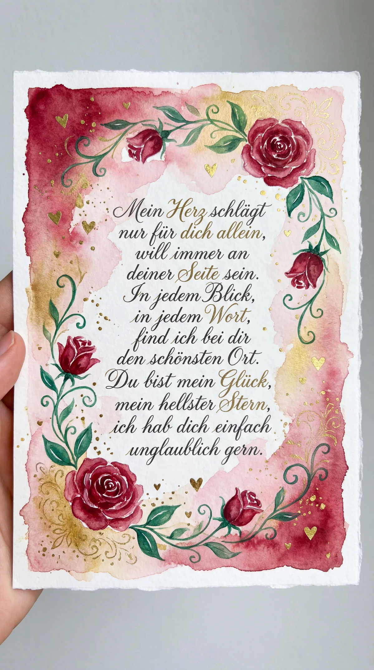 Grußkarte zum Valentinstag für meine Liebe