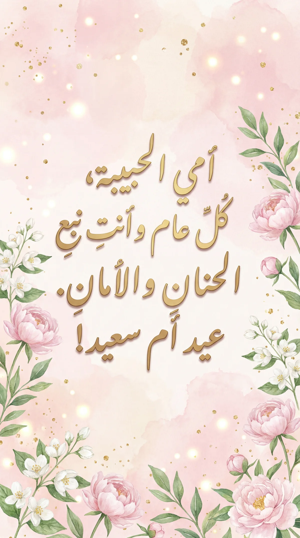 تهنئة عيد الأم لأمي الحبيبة