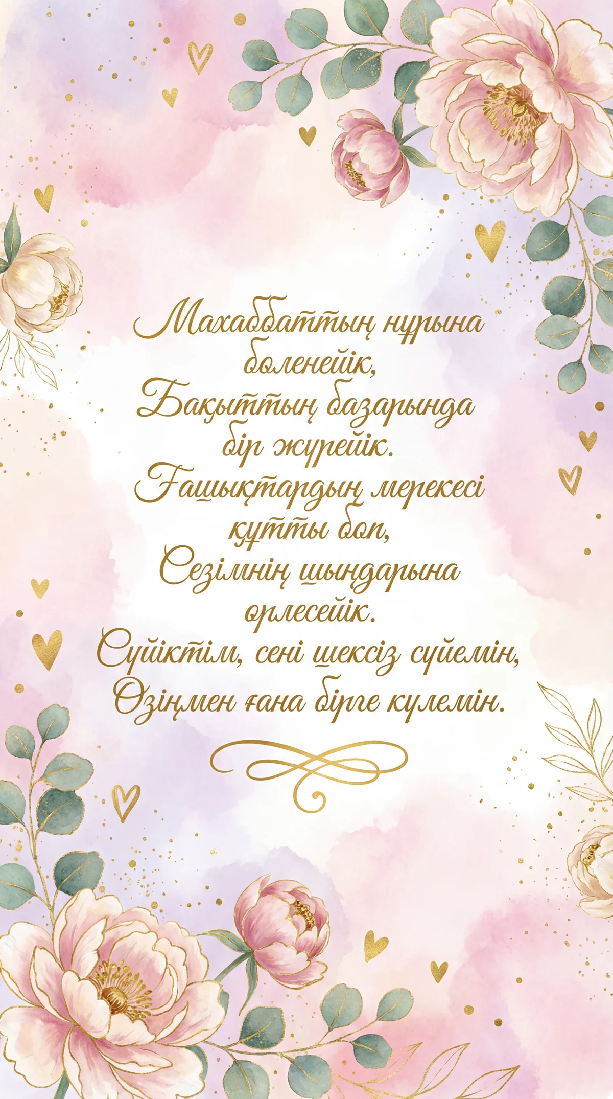 Сүйіктімді Ғашықтар күнімен құттықтау