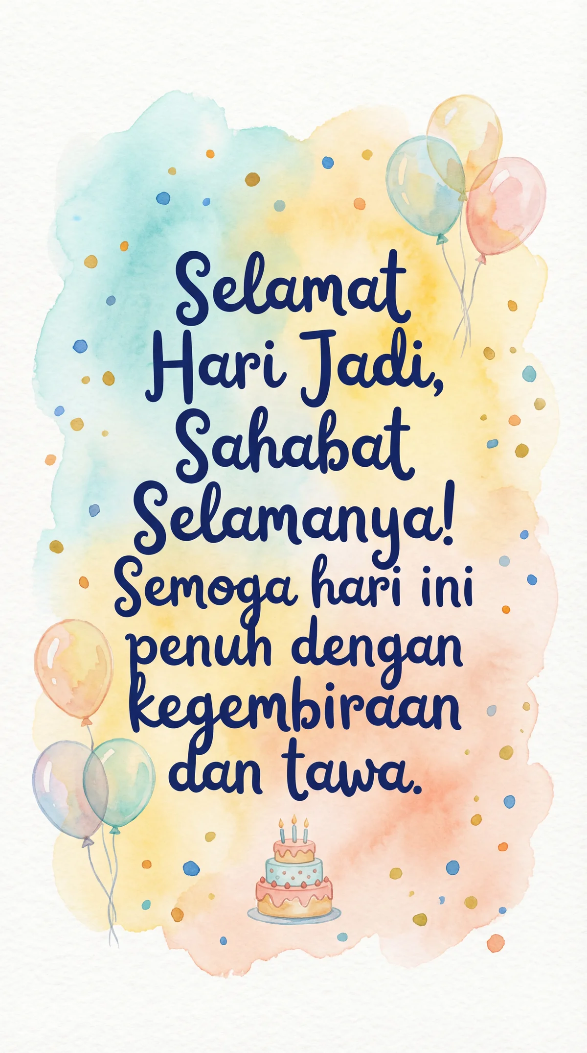 kad hari jadi untuk rakan baik