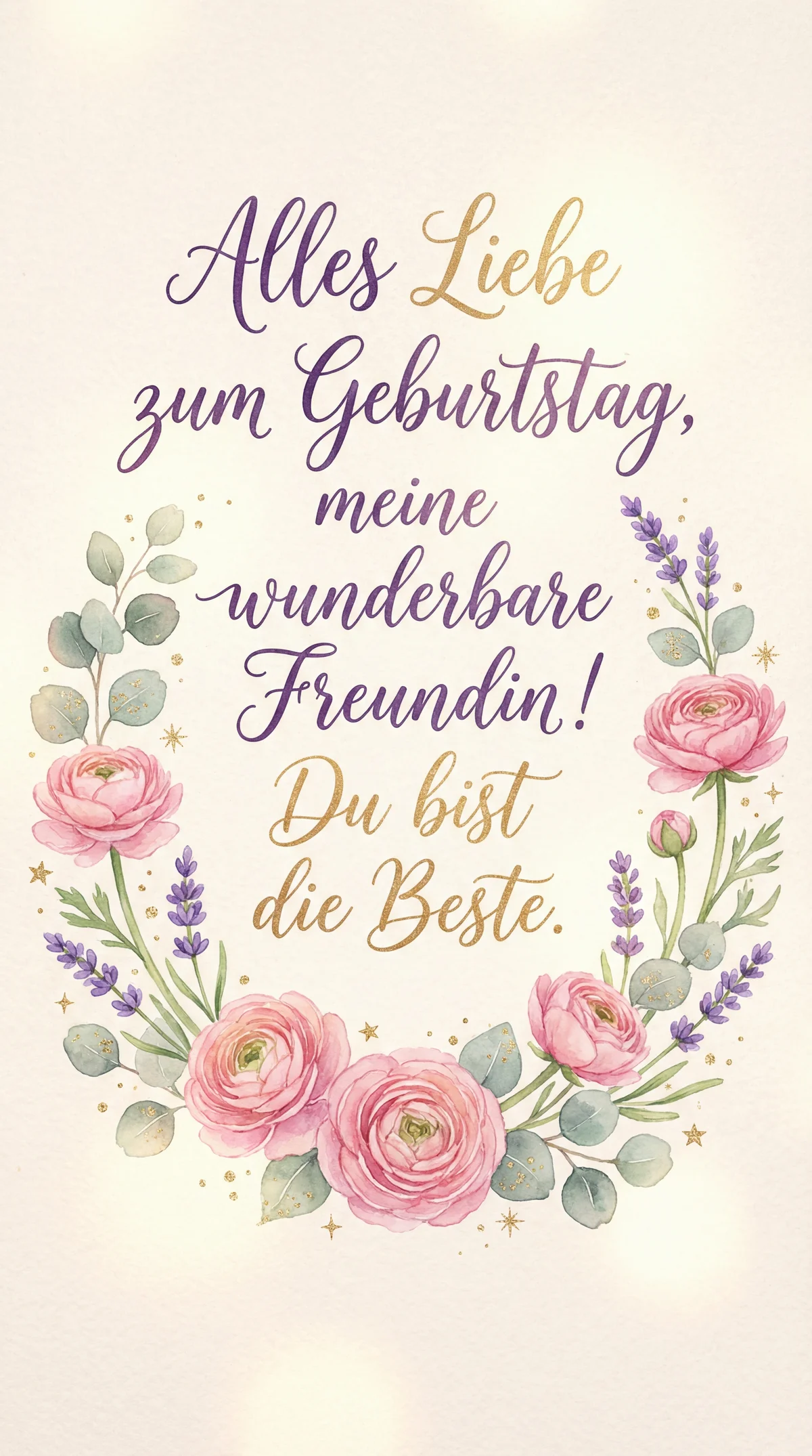 Alles Gute zum Geburtstag für meine liebe Freundin!