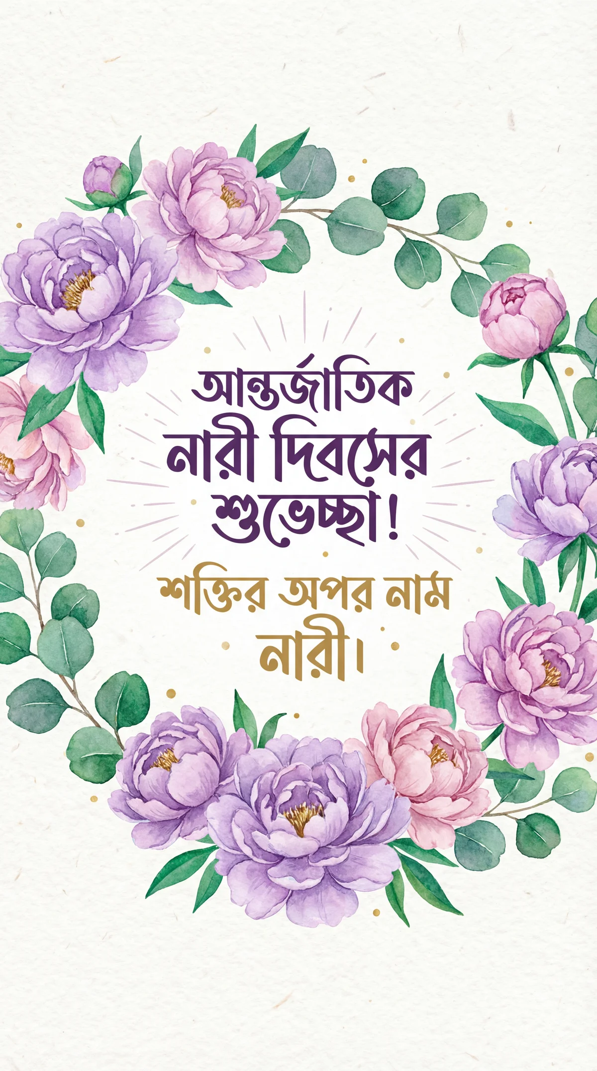 আন্তর্জাতিক নারী দিবসে সকল নারীকে শুভেচ্ছা