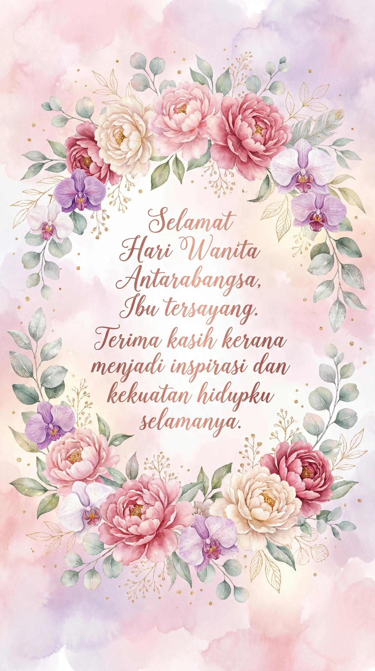 Ucapan Hari Wanita Antarabangsa untuk ibu tersayang.