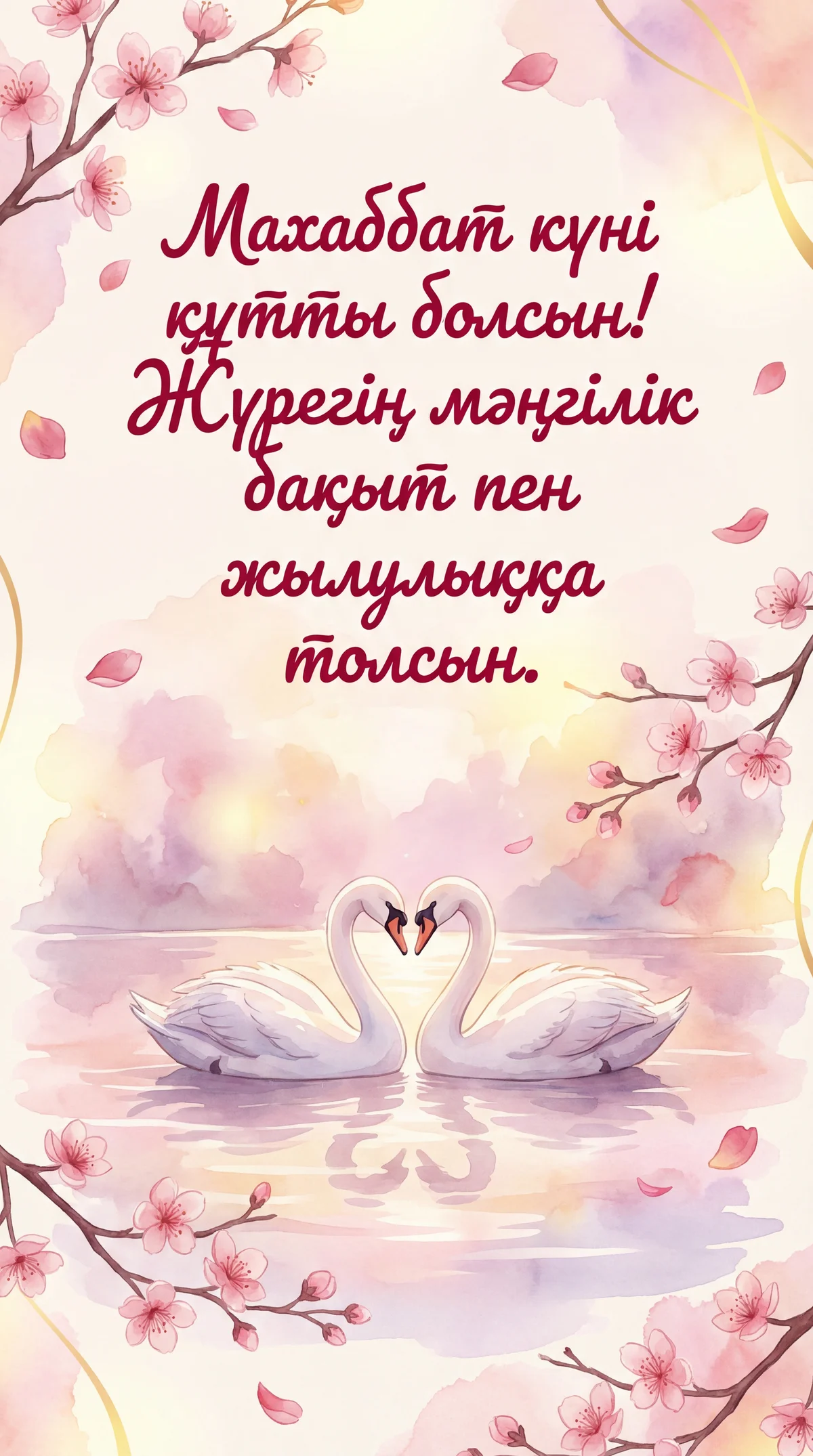 Махаббат күнімен құттықтау