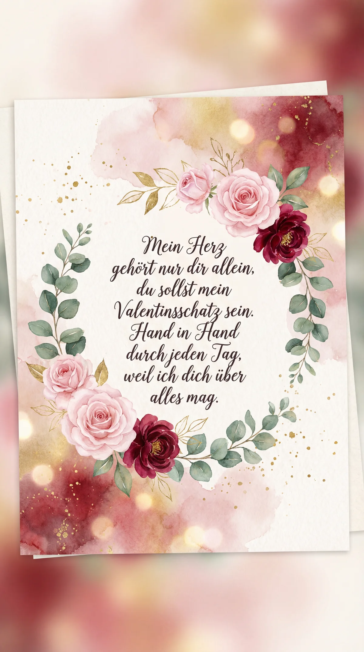 Kurzer Valentinstagsgruß für den Partner