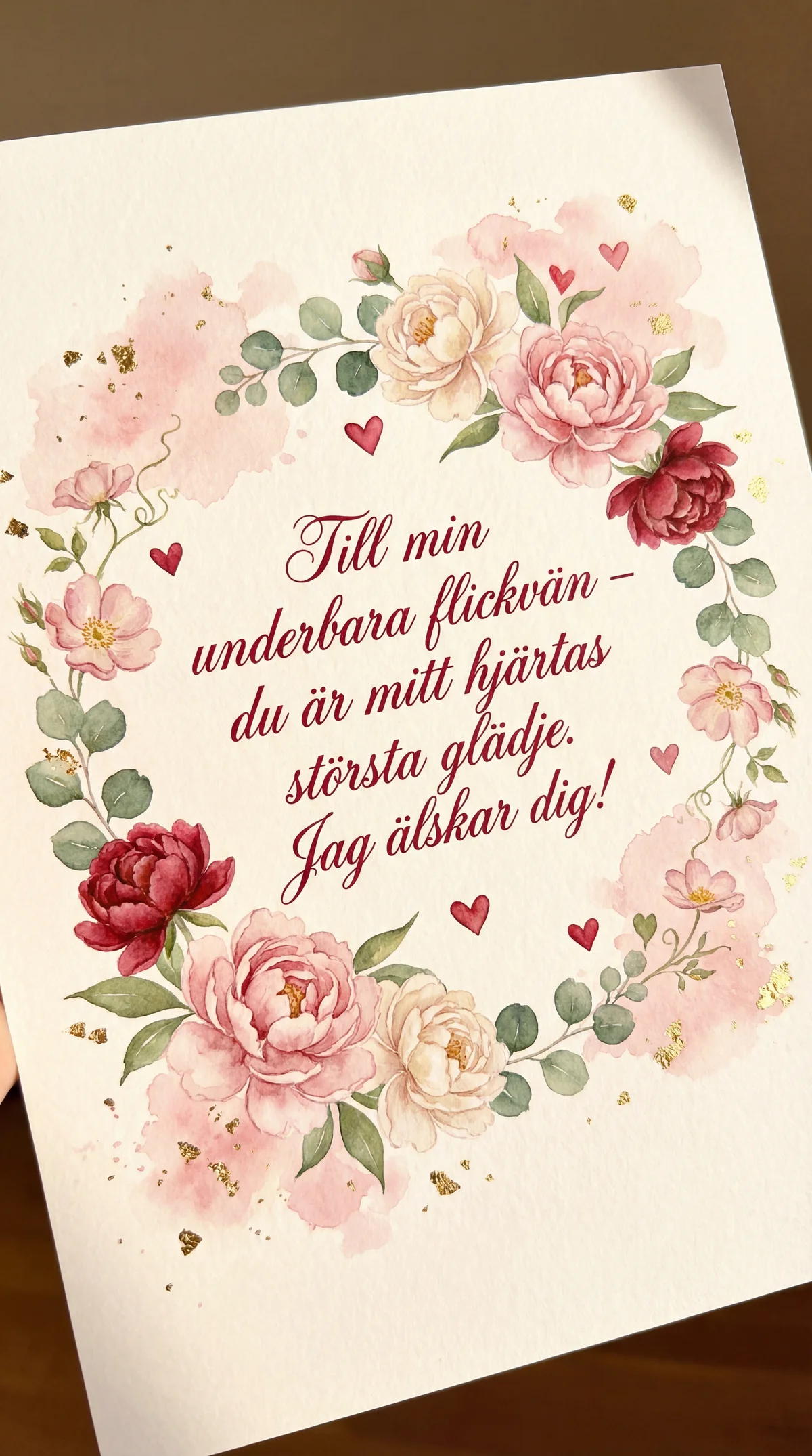 Korttext till Alla hjärtans dag för flickvän