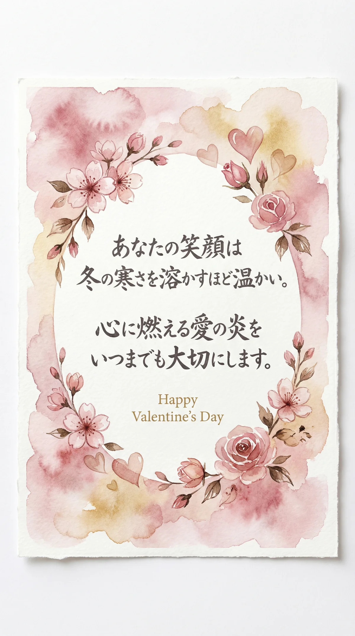 恋人へ贈るバレンタインデーの心温まるメッセージカード