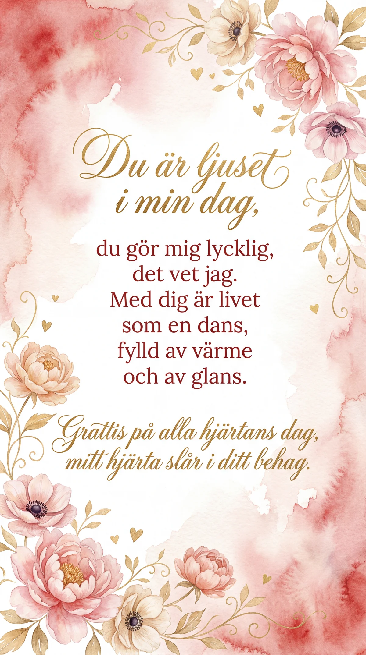 grattis till min älskling på alla hjärtans dag