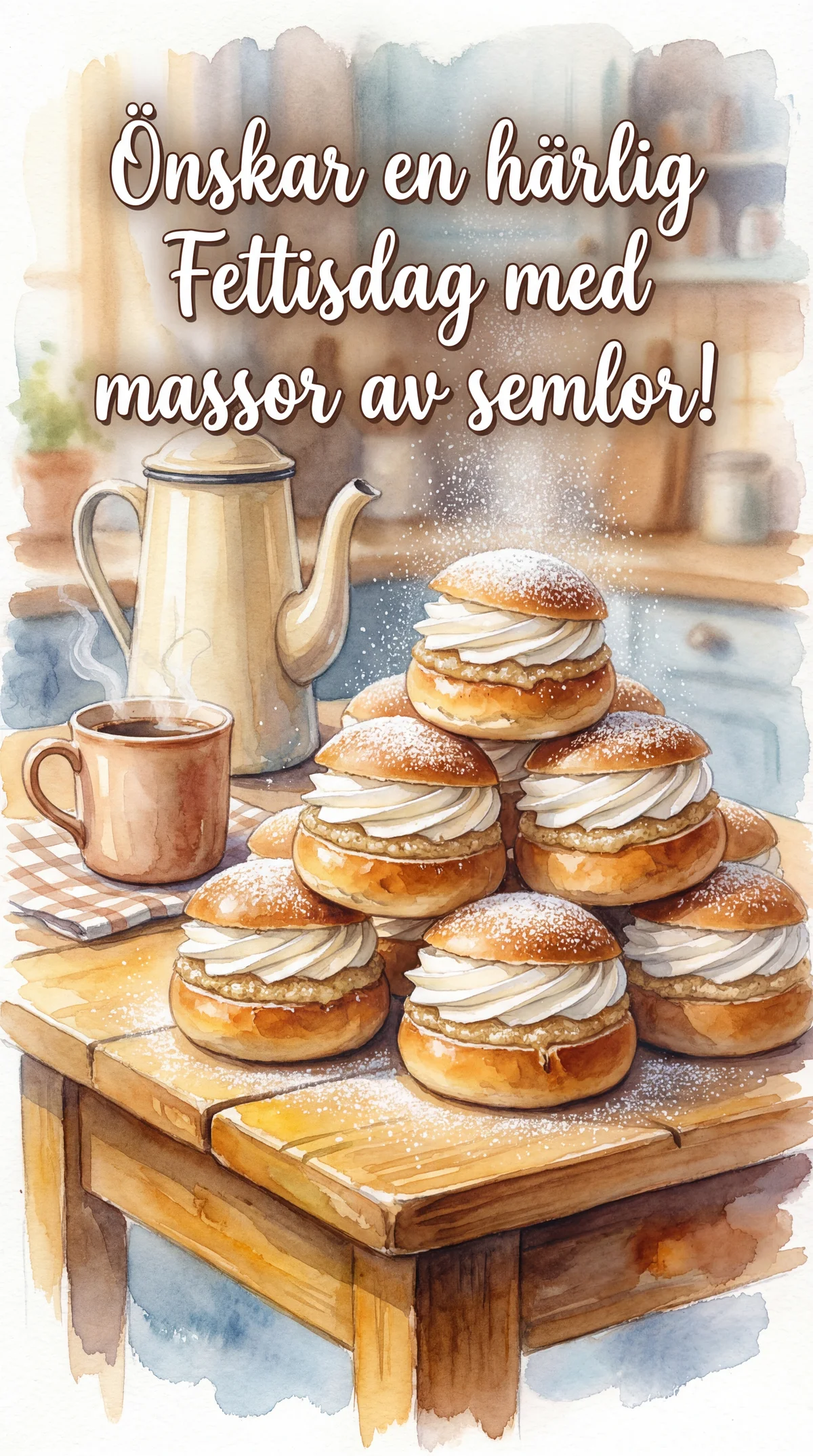 Önskar en härlig Fettisdag med massor av semlor!