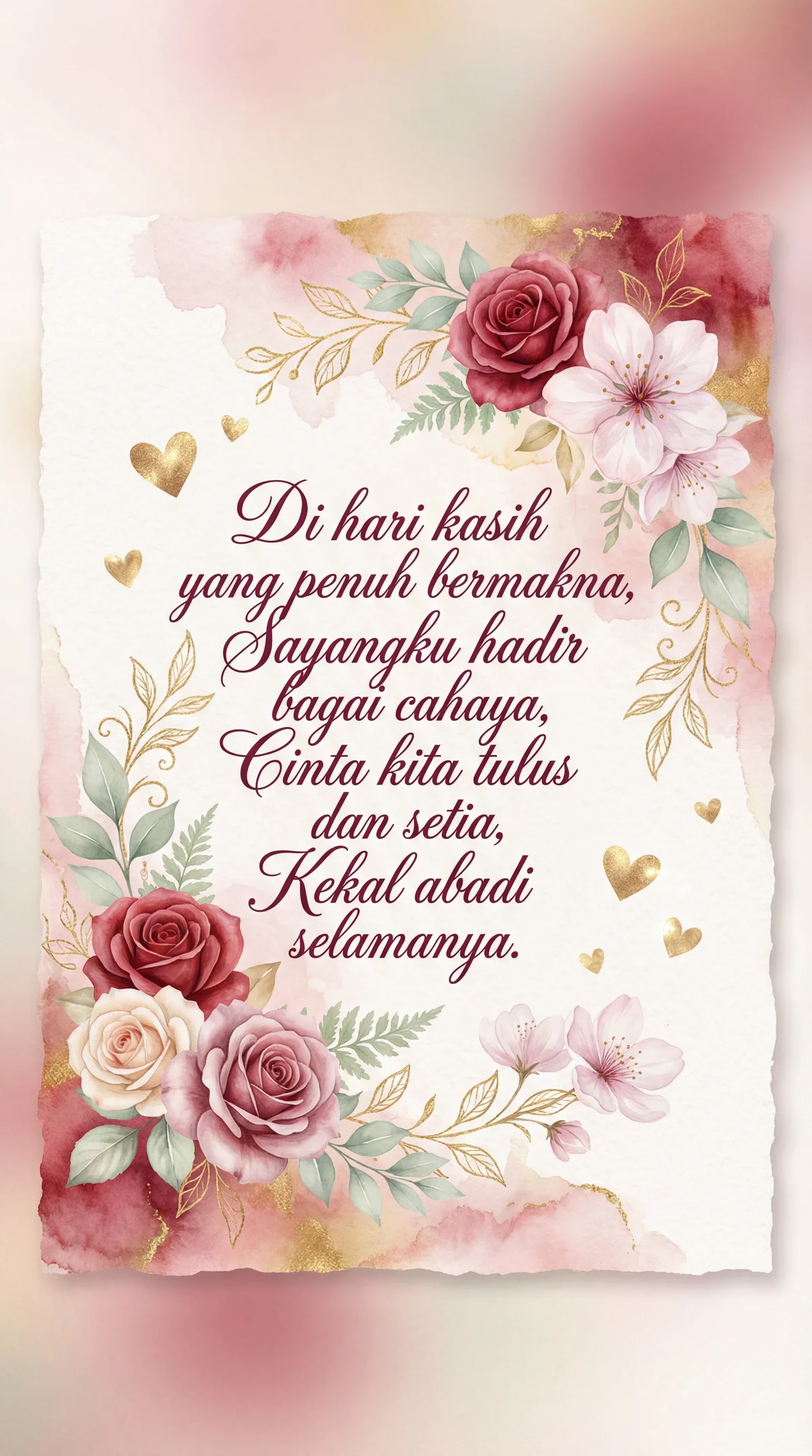 Ucapan Hari Valentine untuk kekasih hati