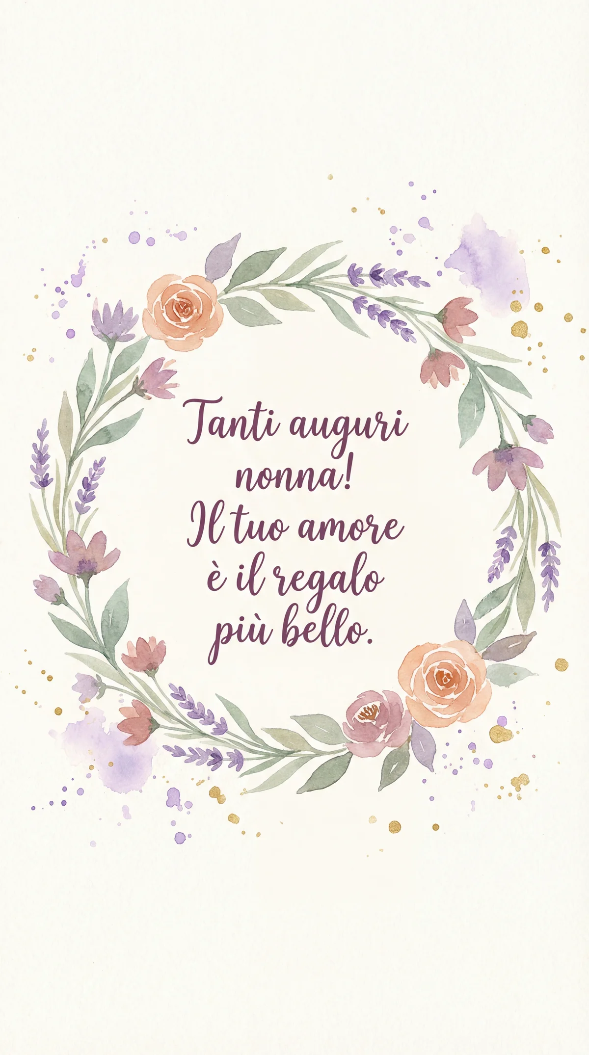 biglietto per il compleanno della nonna