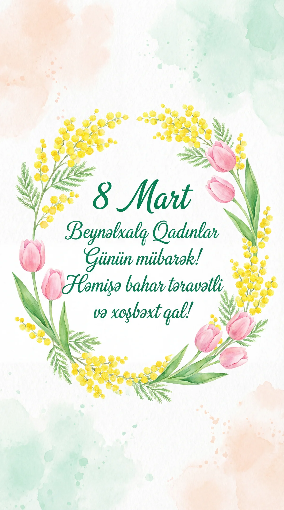 Beynəlxalq Qadınlar Günü üçün ürək sözləri